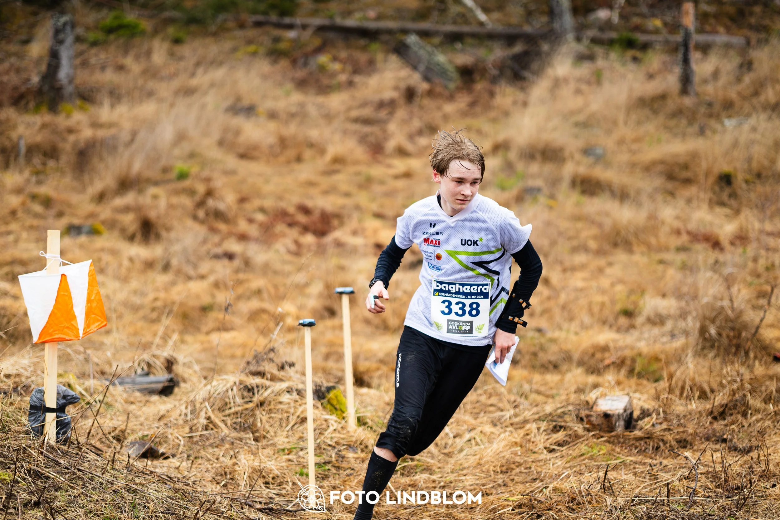 A scene from the Swedish League middle distance event in Kolmården spring 2026, captured by Foto Lindblom.