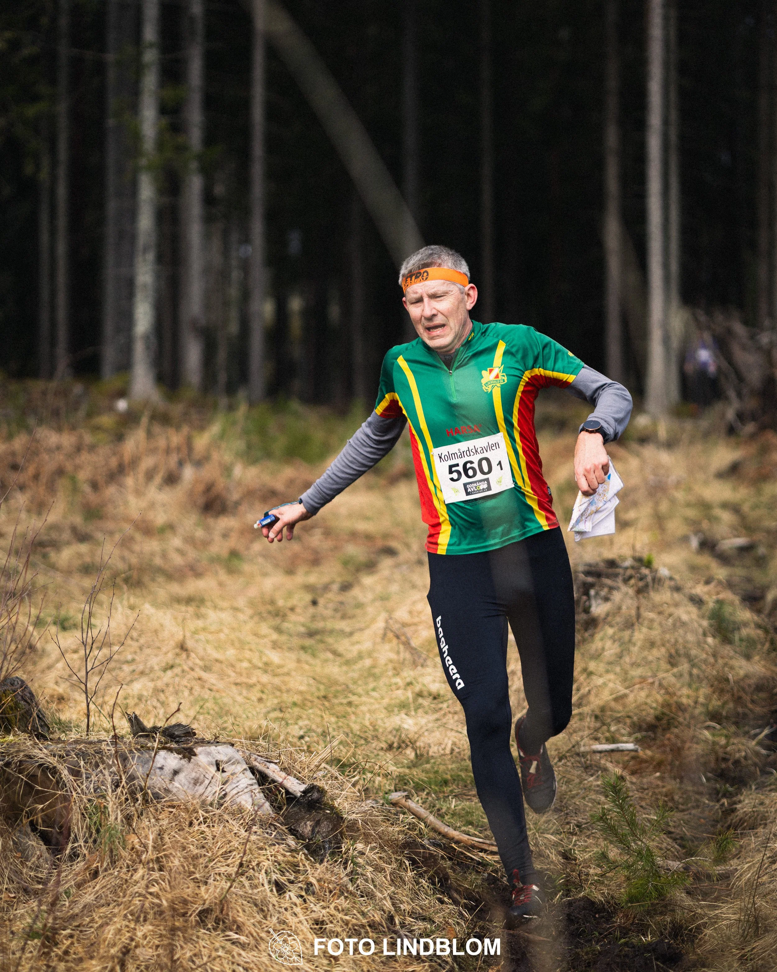 A scene from the Stafettligan relay competition Kolmårdskavlen in spring 2026, captured by Foto Lindblom.