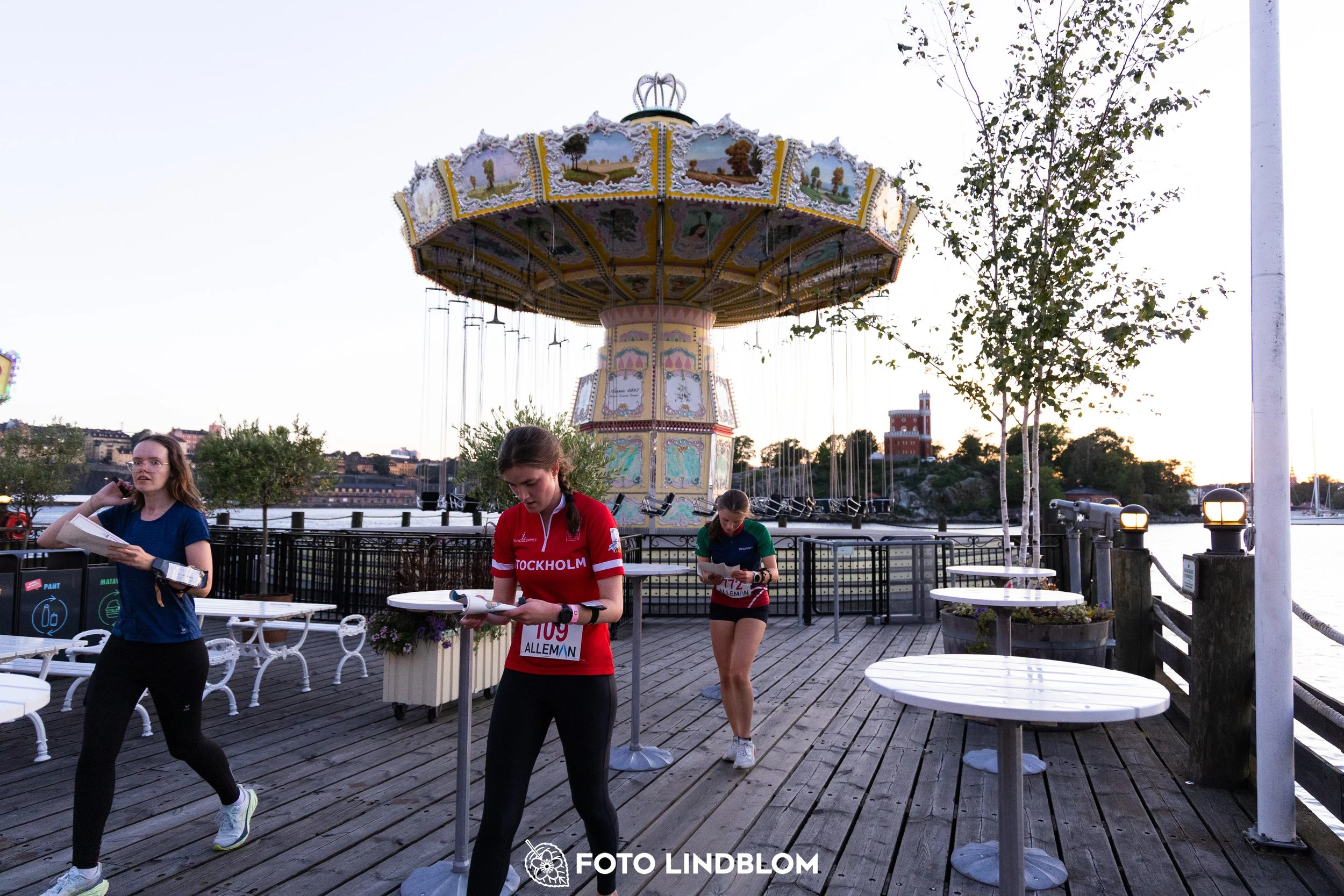 A picture from the orienteering event called Gröna Lund Sprinten taken by Foto Lindblom