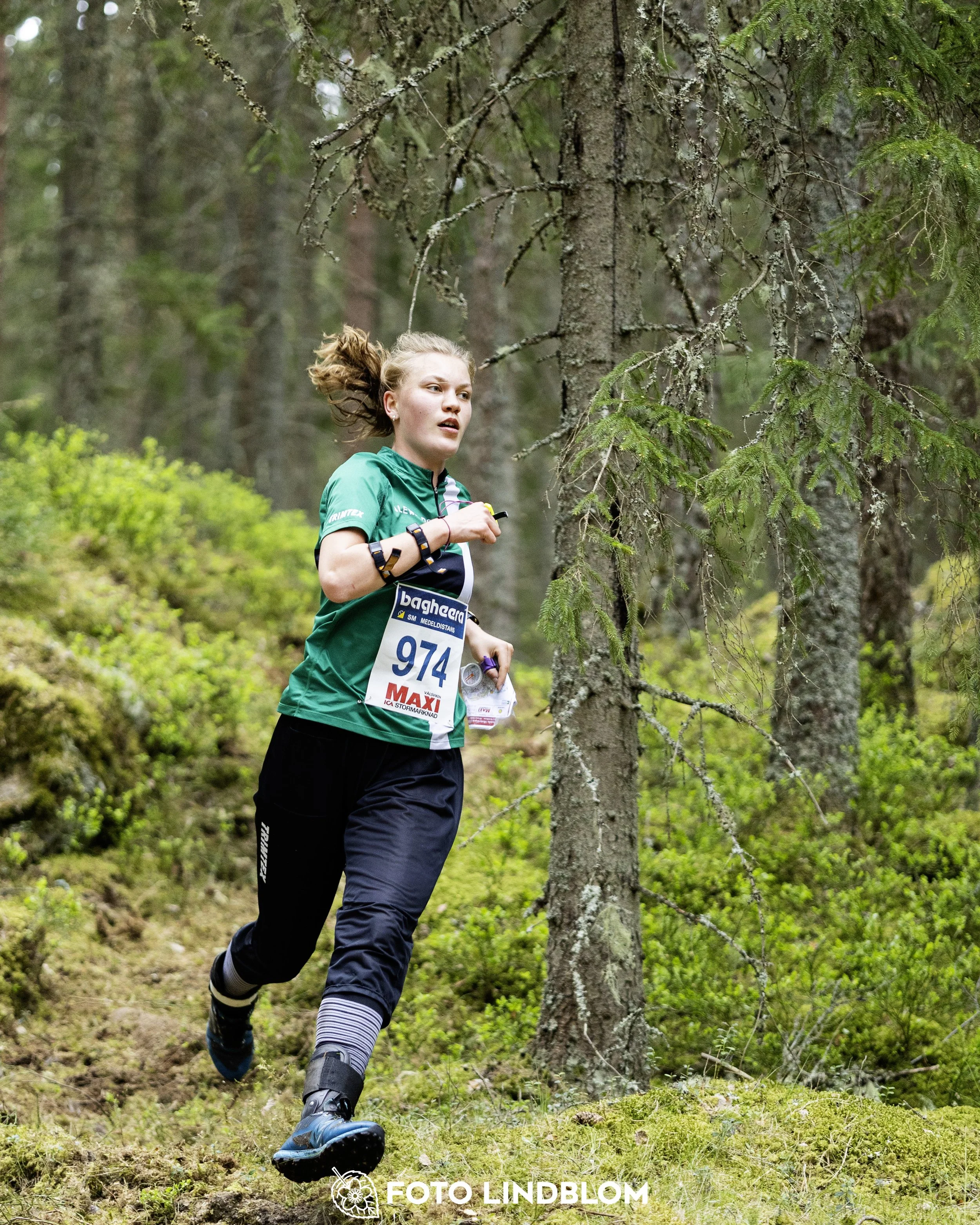 A picture from the Swedish national championship in middle distance orienteering and Swedish league race