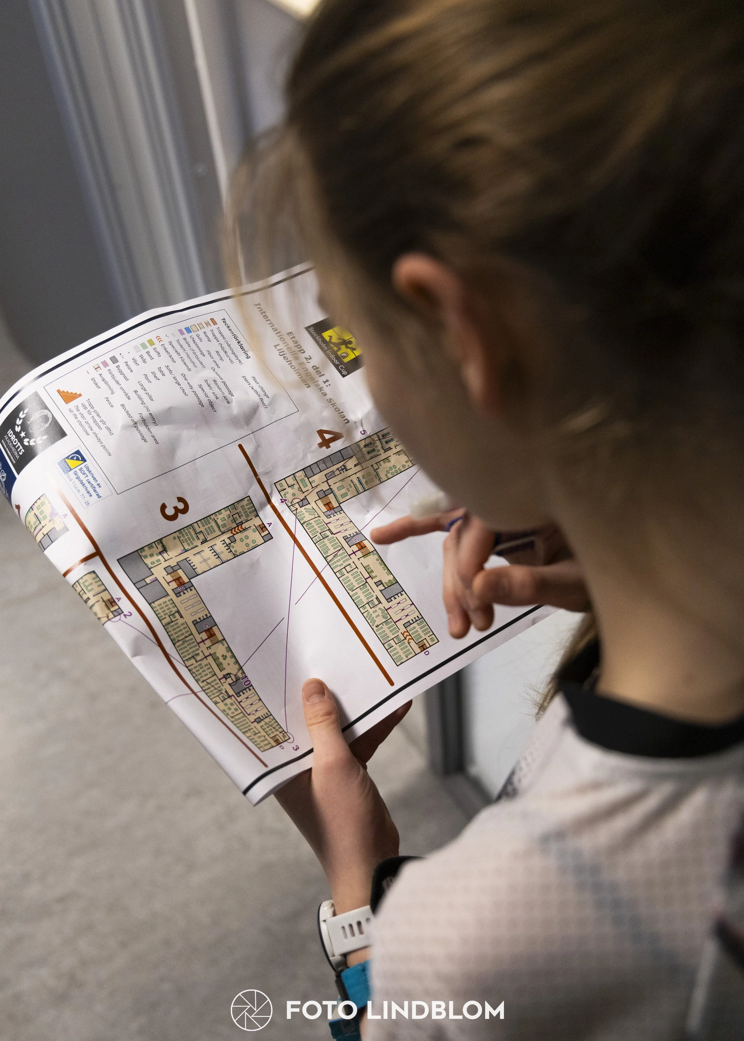 A picture from the orienteering indoor competition "Stockholm Indoor Cup"