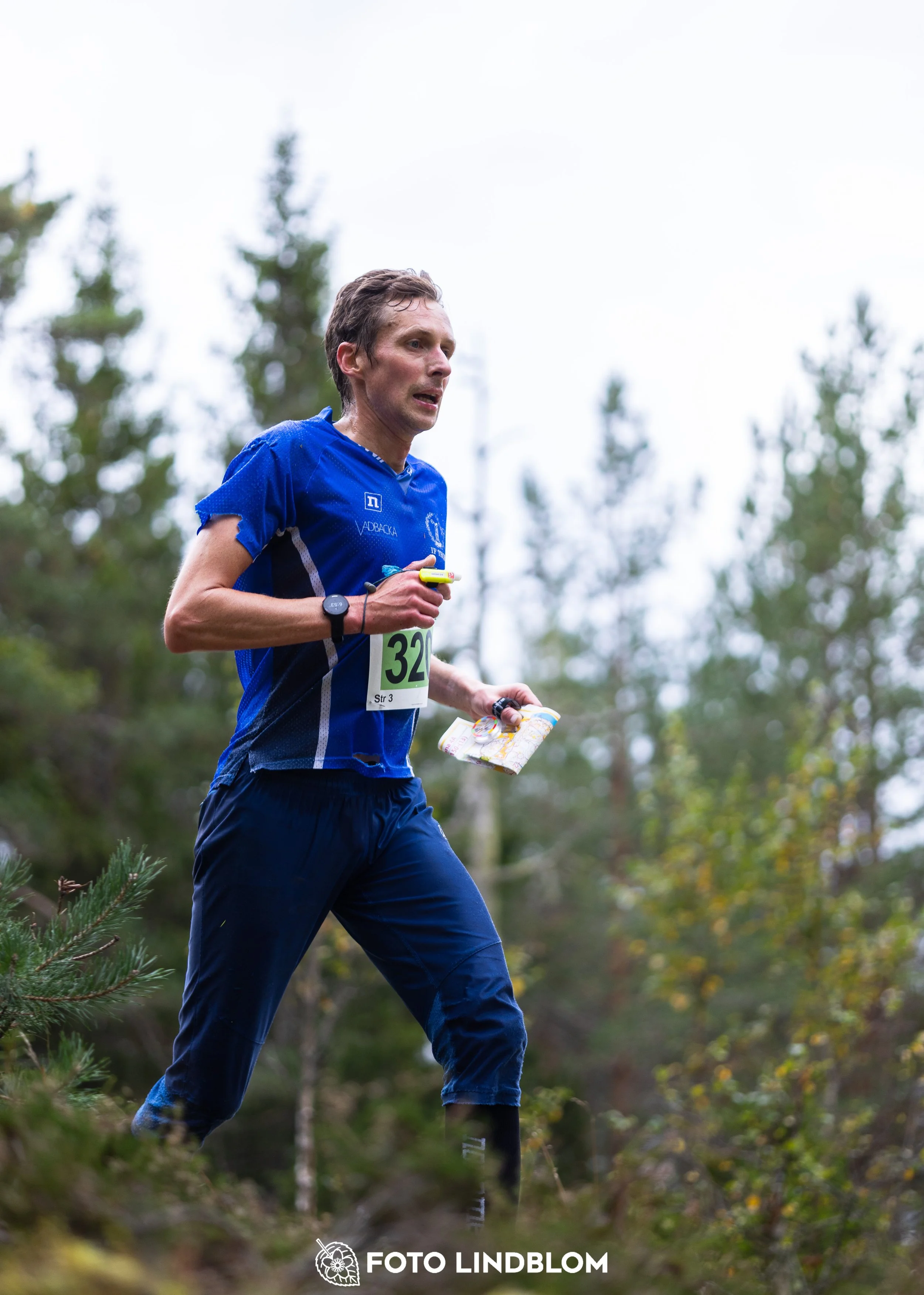 A picture from the Stockholm district championship in relay orienteering taken by Foto Lindblom