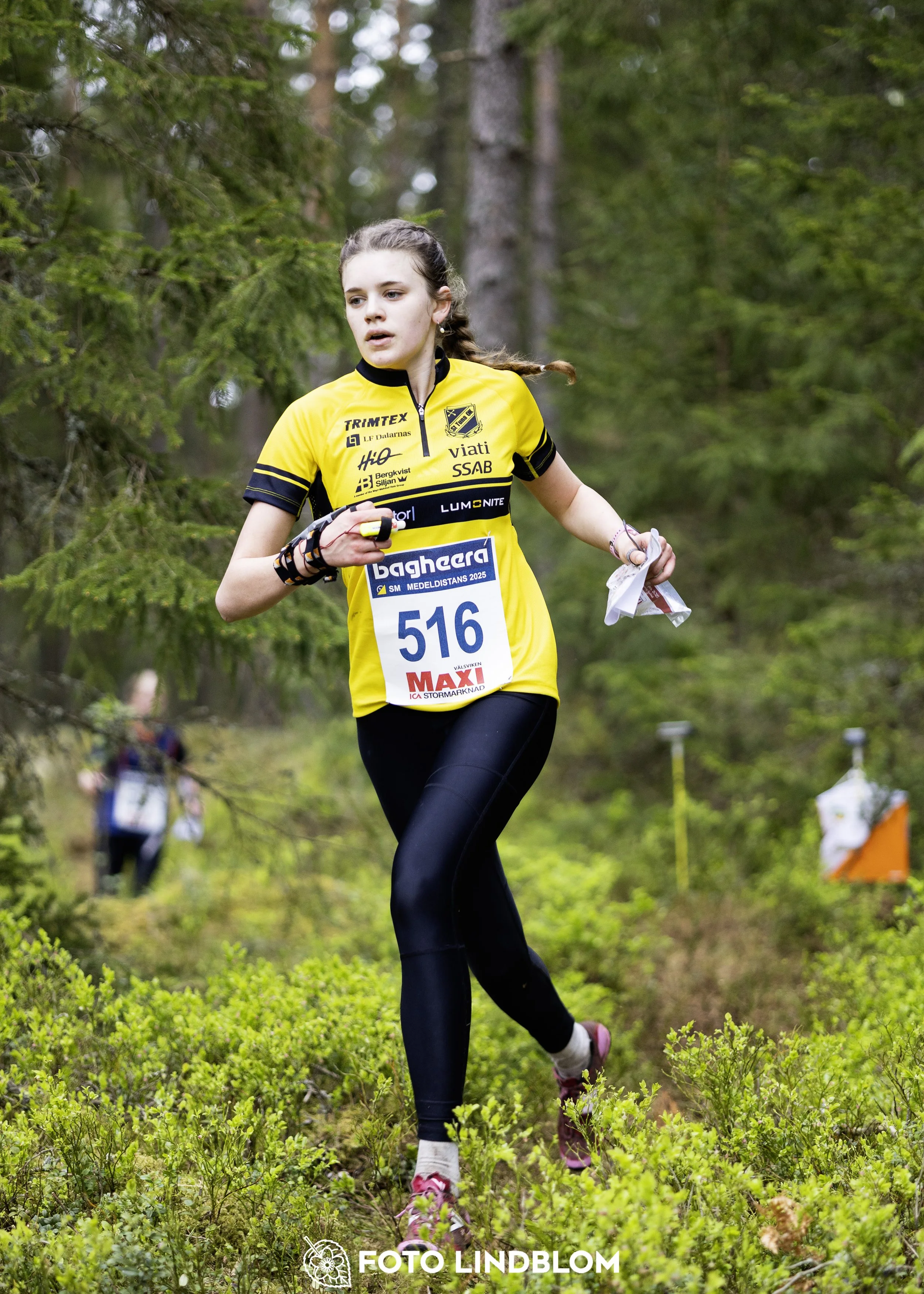 A picture from the Swedish national championship in middle distance orienteering and Swedish league race