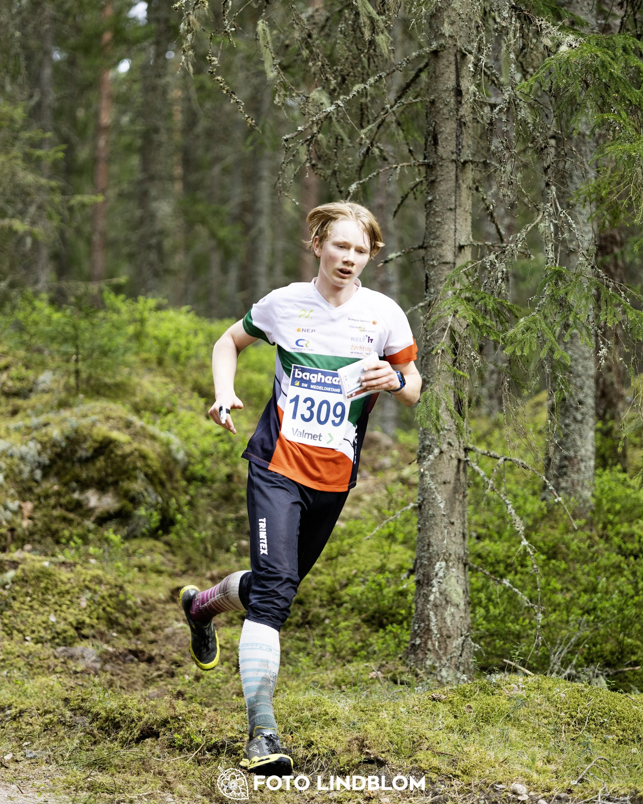 A picture from the Swedish national championship in middle distance orienteering and Swedish league race