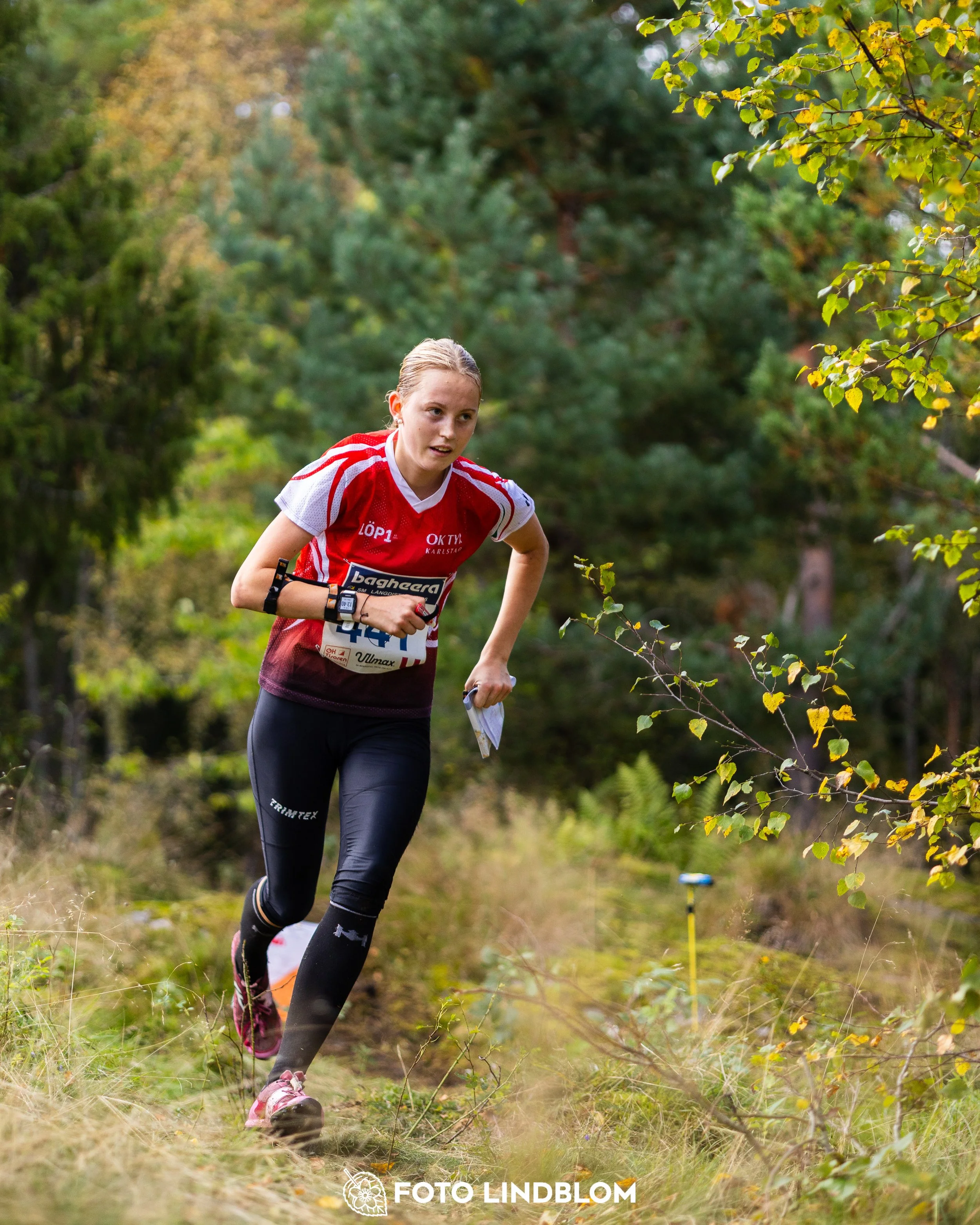A picture from the Swedish national championship in long distance orienteering and Swedish league race taken by Foto Lindblom