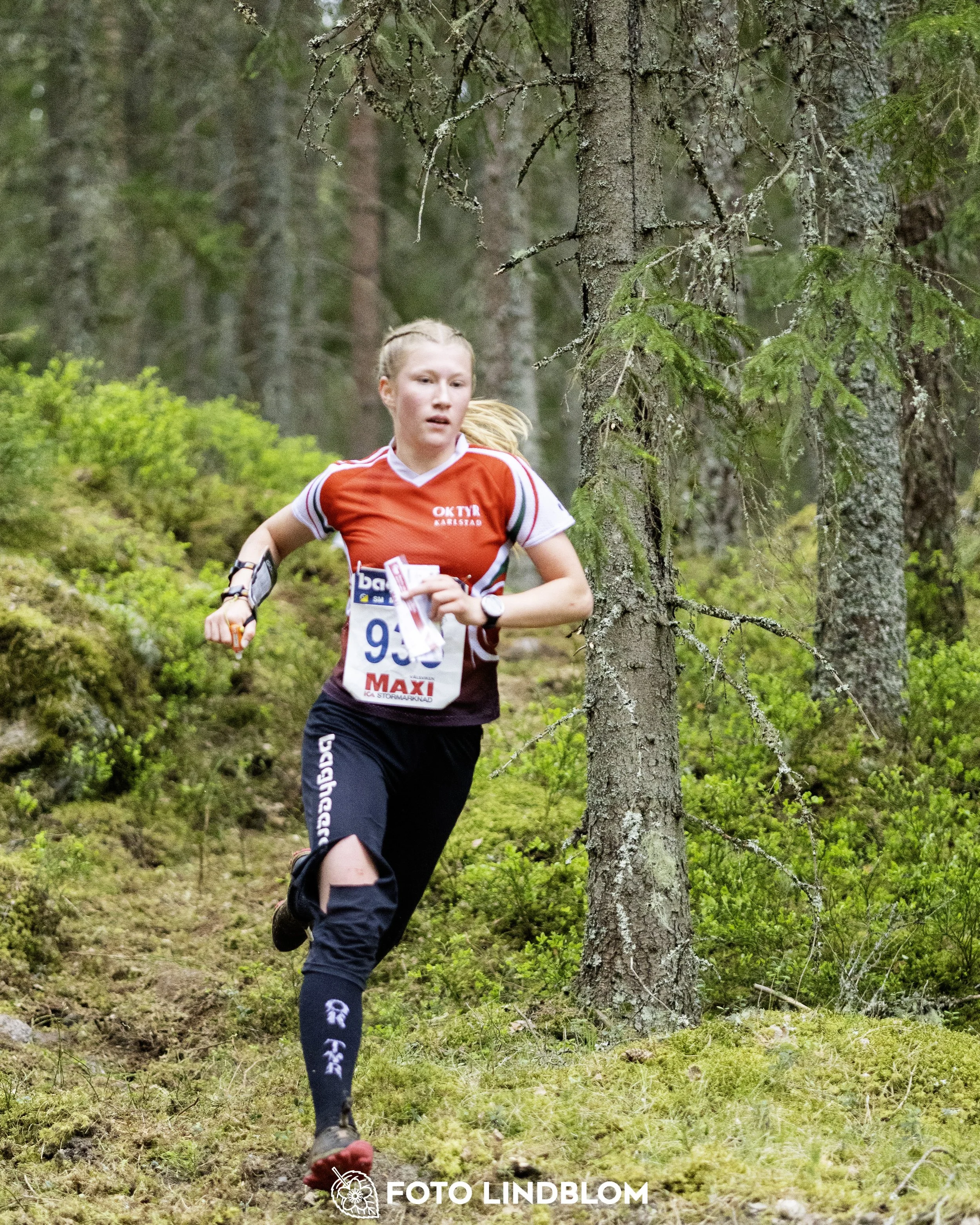 A picture from the Swedish national championship in middle distance orienteering and Swedish league race