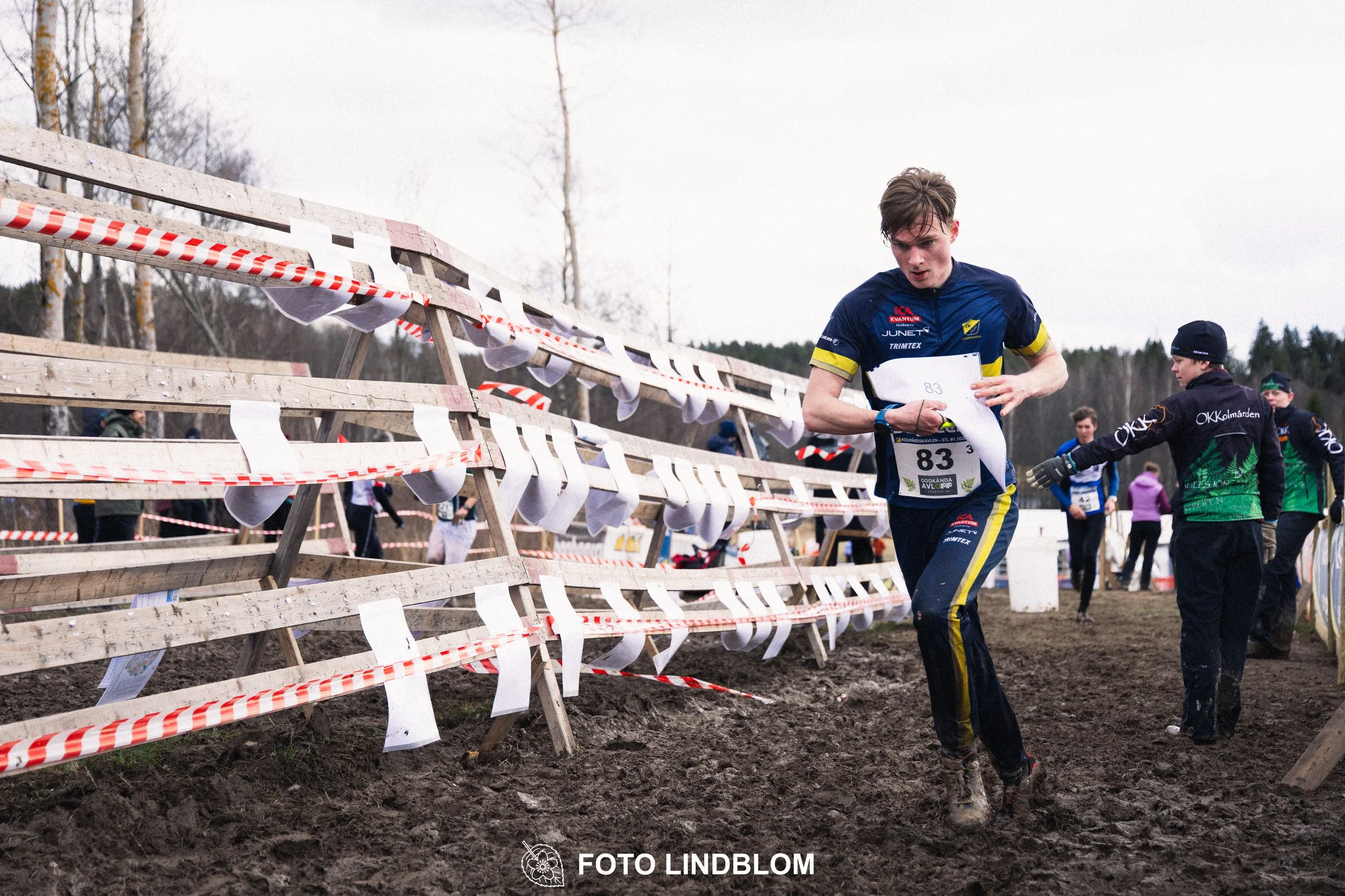 A moment captured during Kolmårdskavlen in the Swedish Stafettligan 2026 by Foto Lindblom.