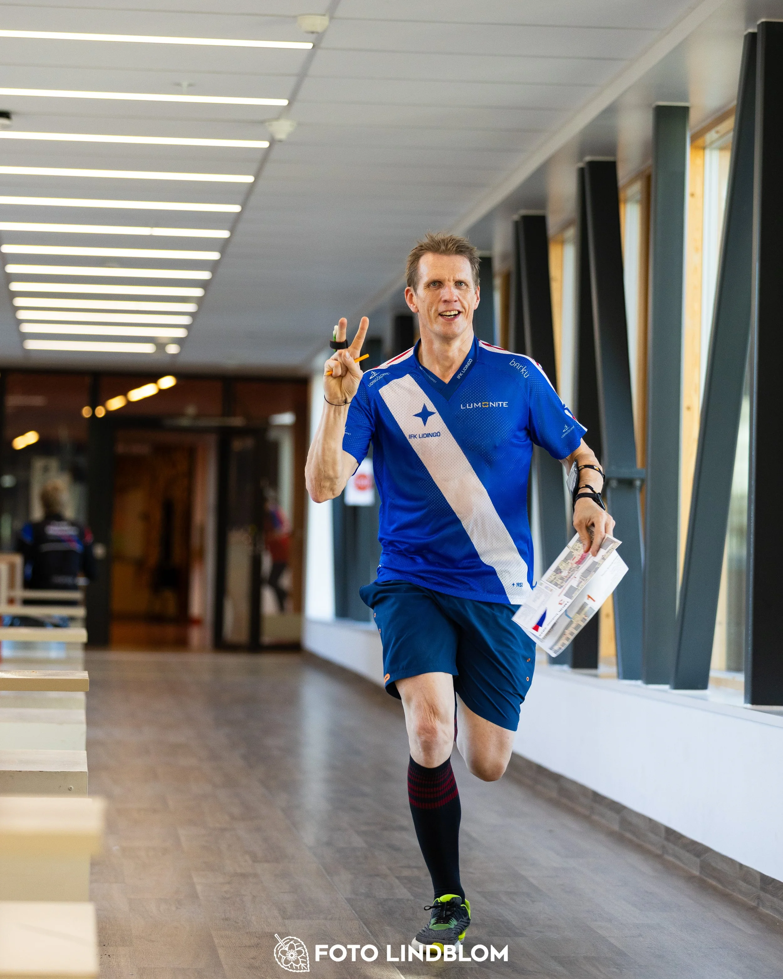 A picture from the indoor orienteering event TMOK Indoor taken by Foto Lindblom