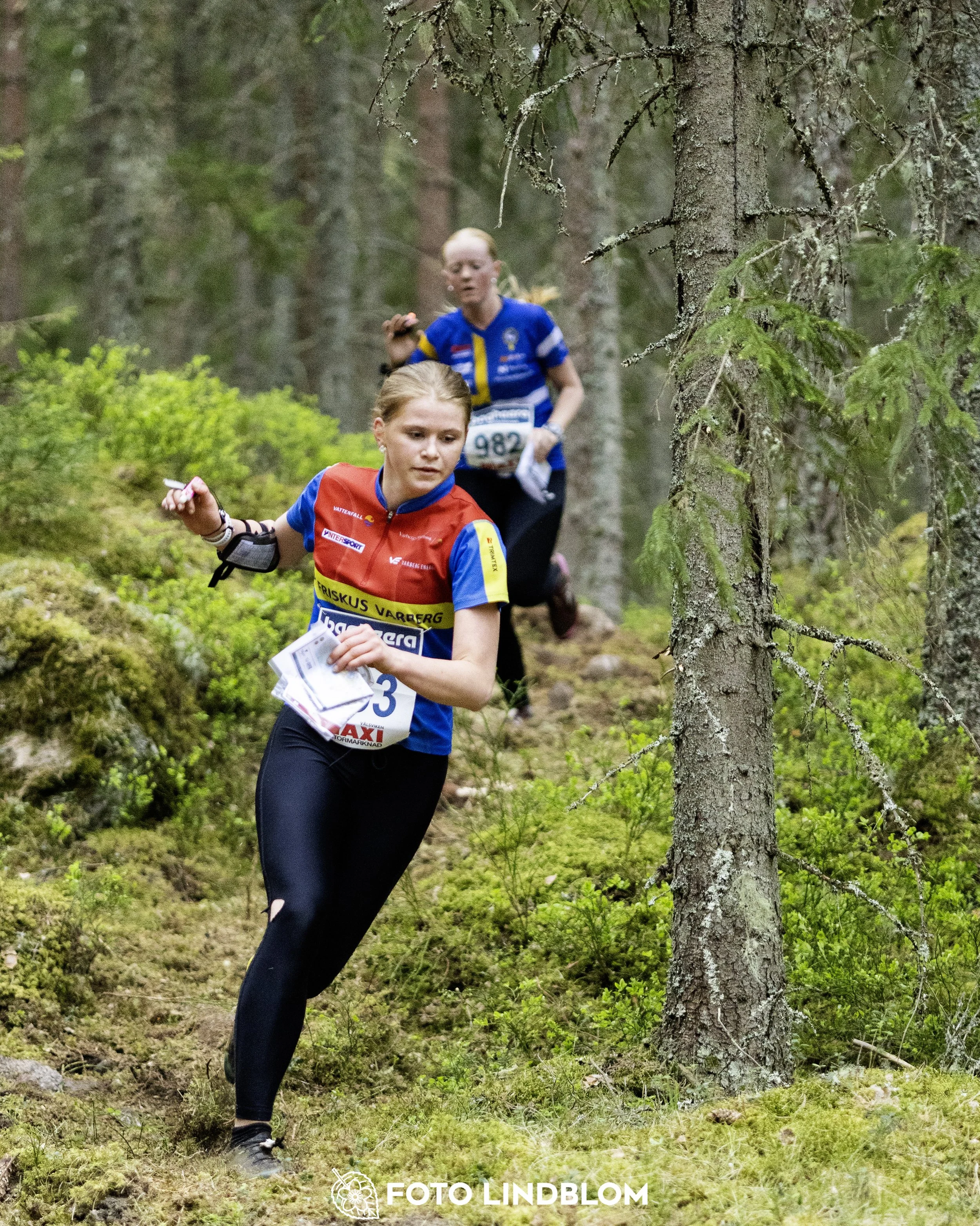 A picture from the Swedish national championship in middle distance orienteering and Swedish league race