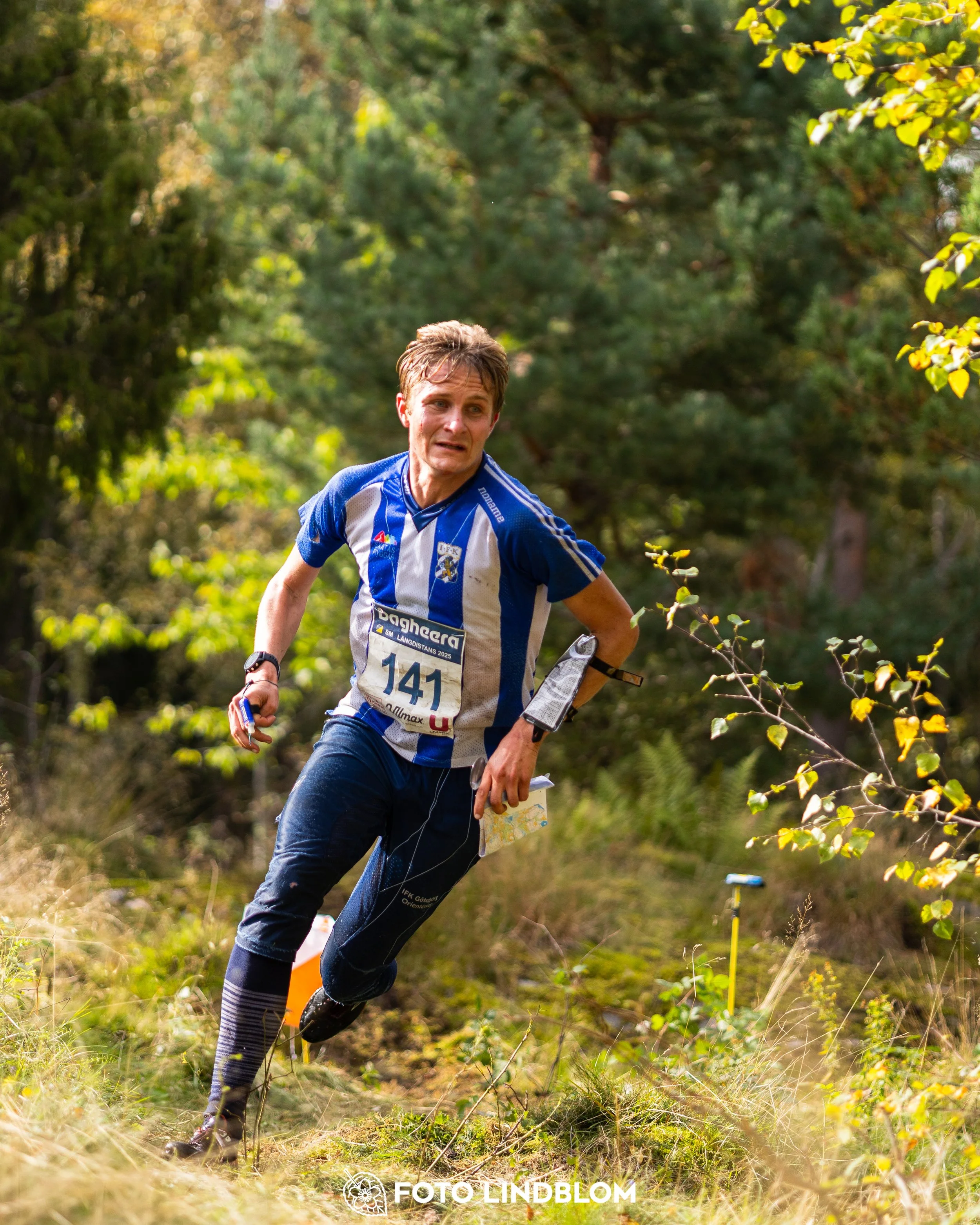 A picture from the Swedish national championship in long distance orienteering and Swedish league race taken by Foto Lindblom