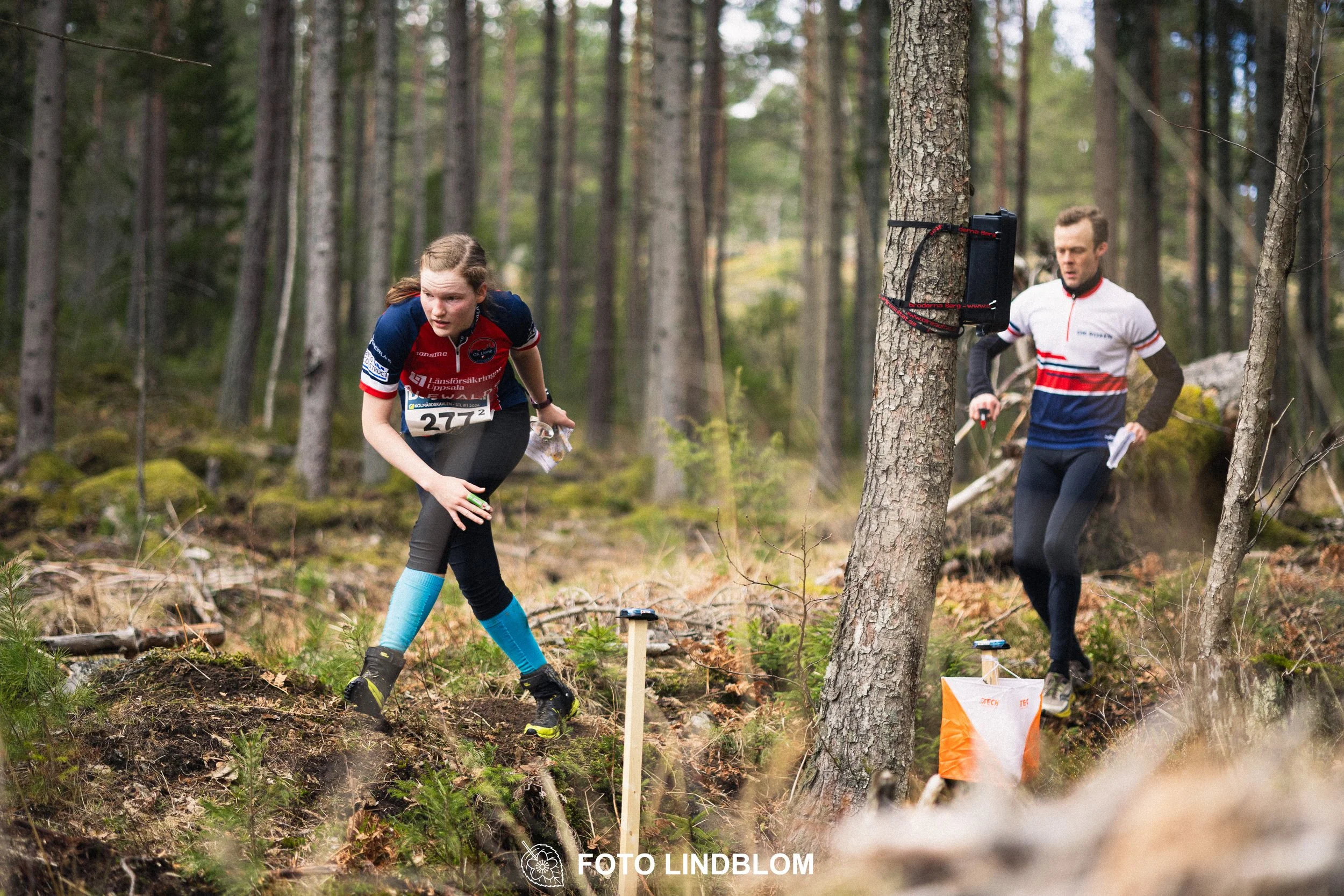 A moment from the relay orienteering event Kolmårdskavlen in spring 2026, captured by Foto Lindblom.