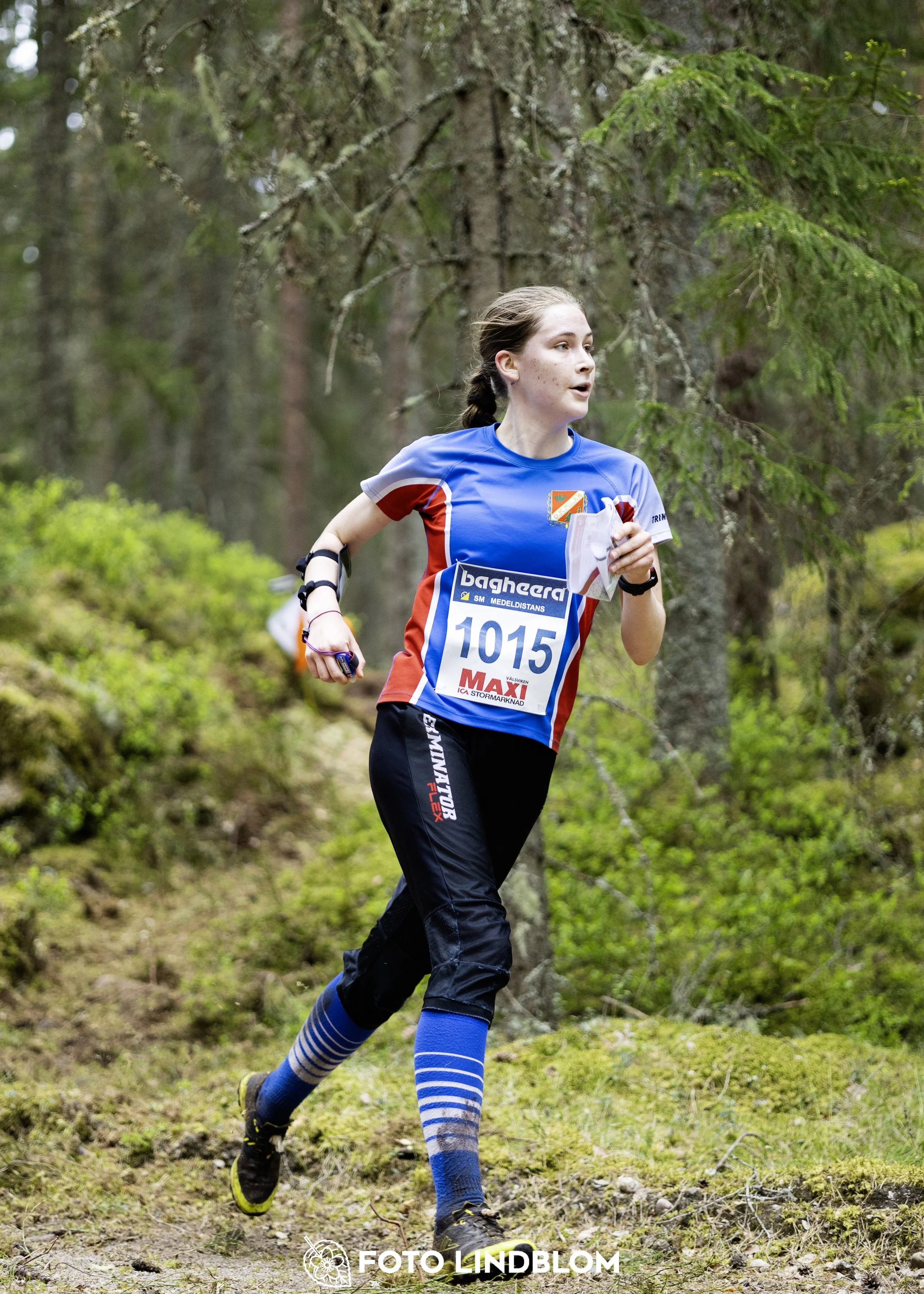 A picture from the Swedish national championship in middle distance orienteering and Swedish league race