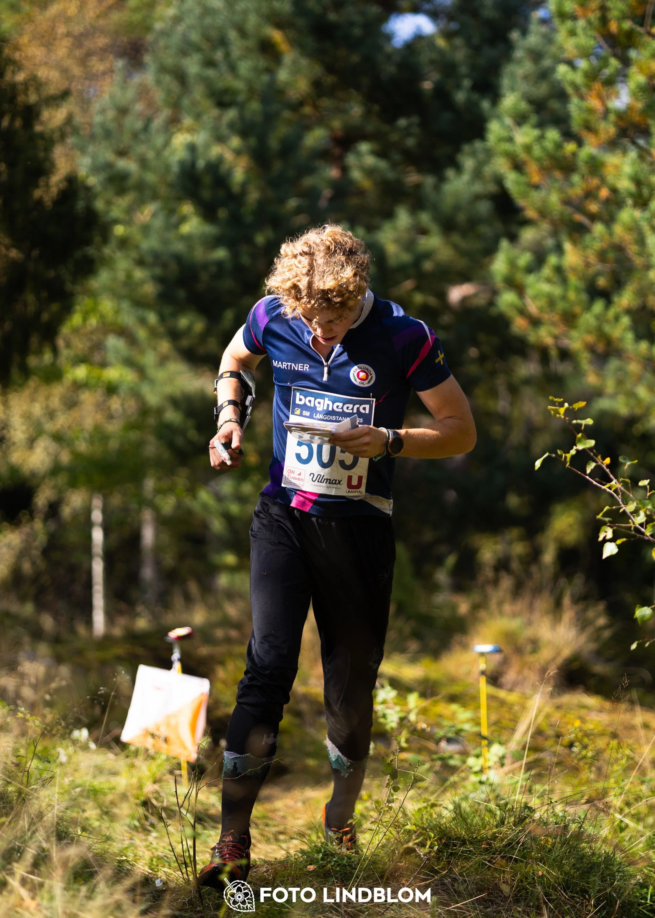 A picture from the Swedish national championship in long distance orienteering and Swedish league race taken by Foto Lindblom
