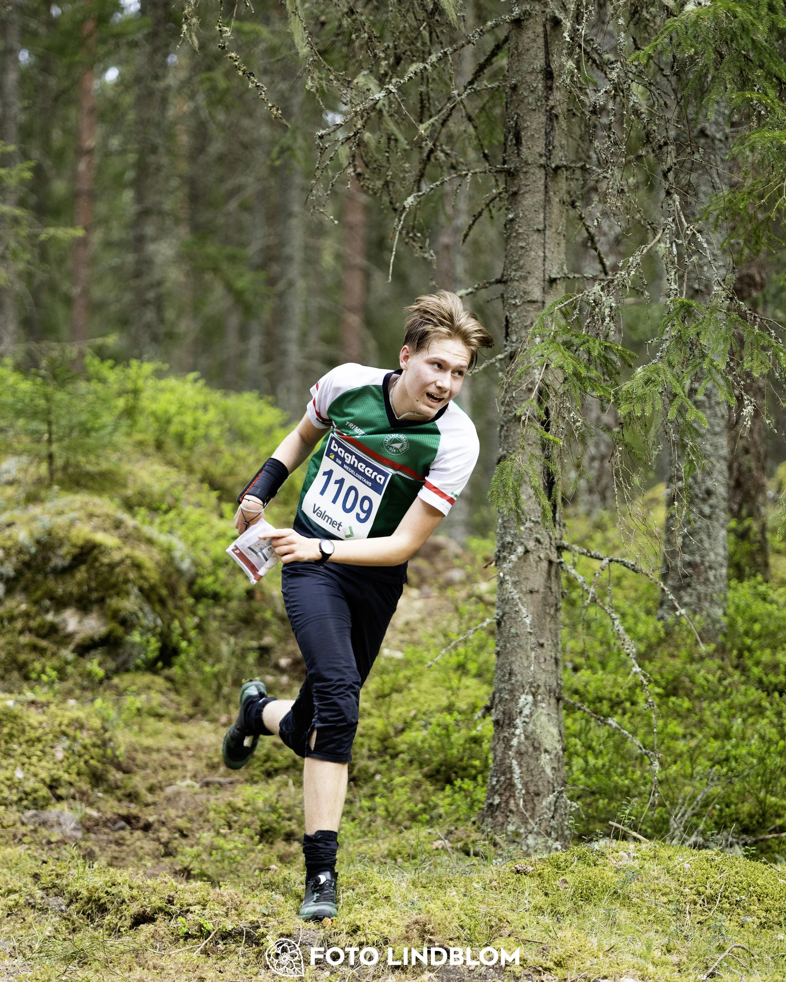 A picture from the Swedish national championship in middle distance orienteering and Swedish league race