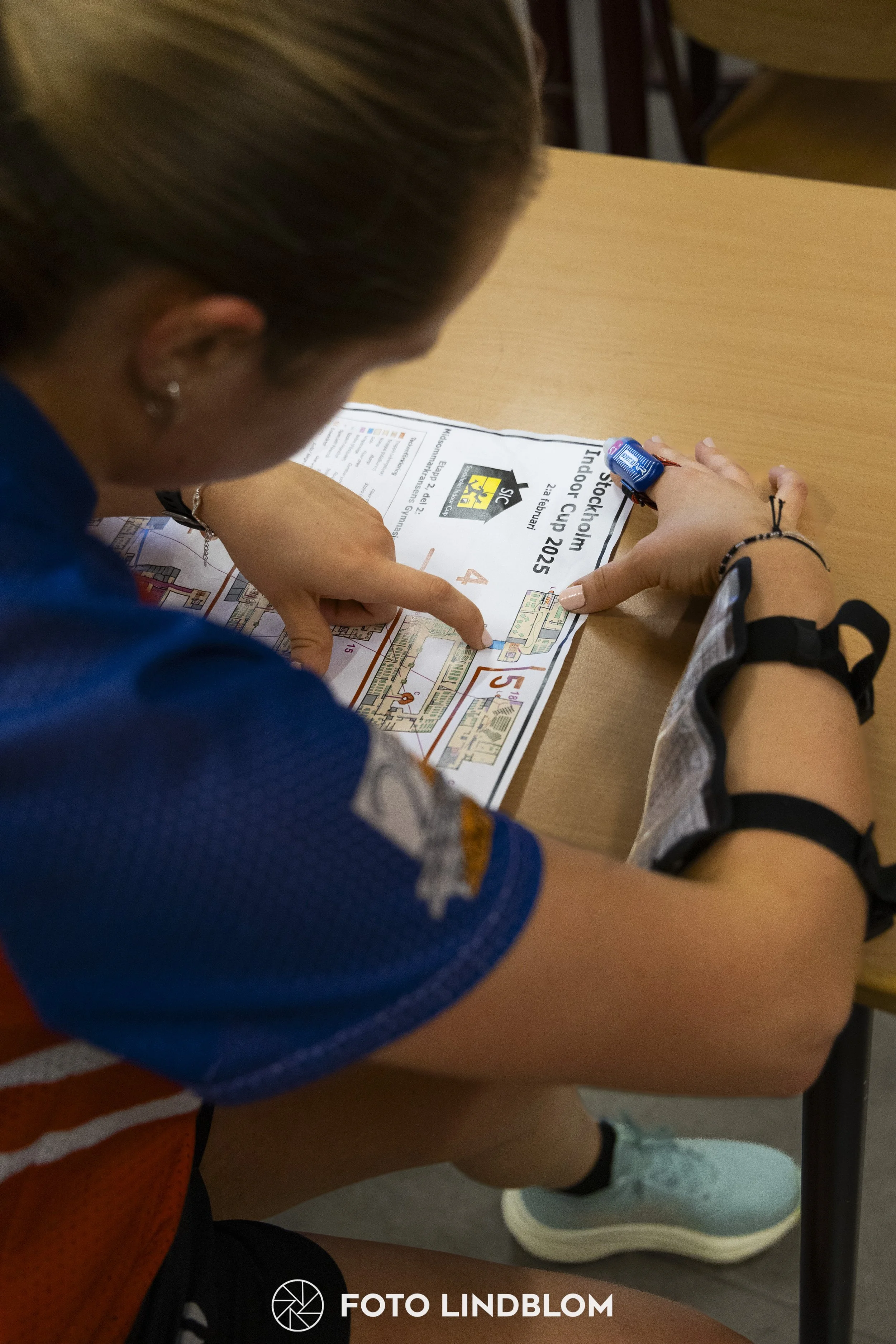 A picture from the orienteering indoor competition "Stockholm Indoor Cup"