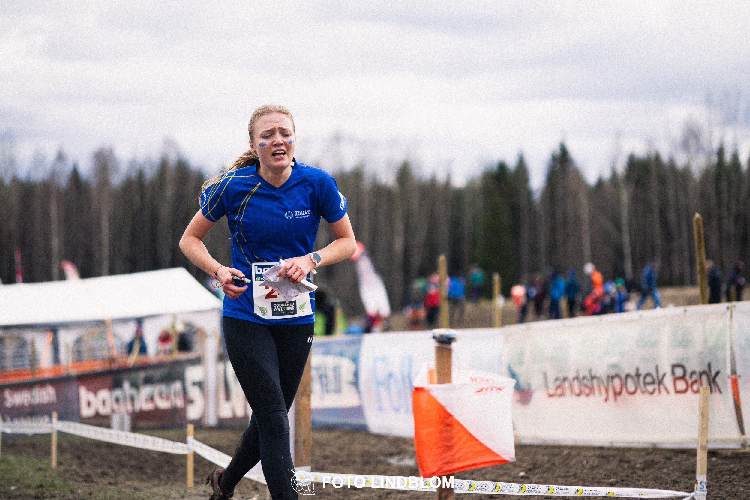 A scene from the Stafettligan relay competition Kolmårdskavlen in spring 2026, captured by Foto Lindblom.