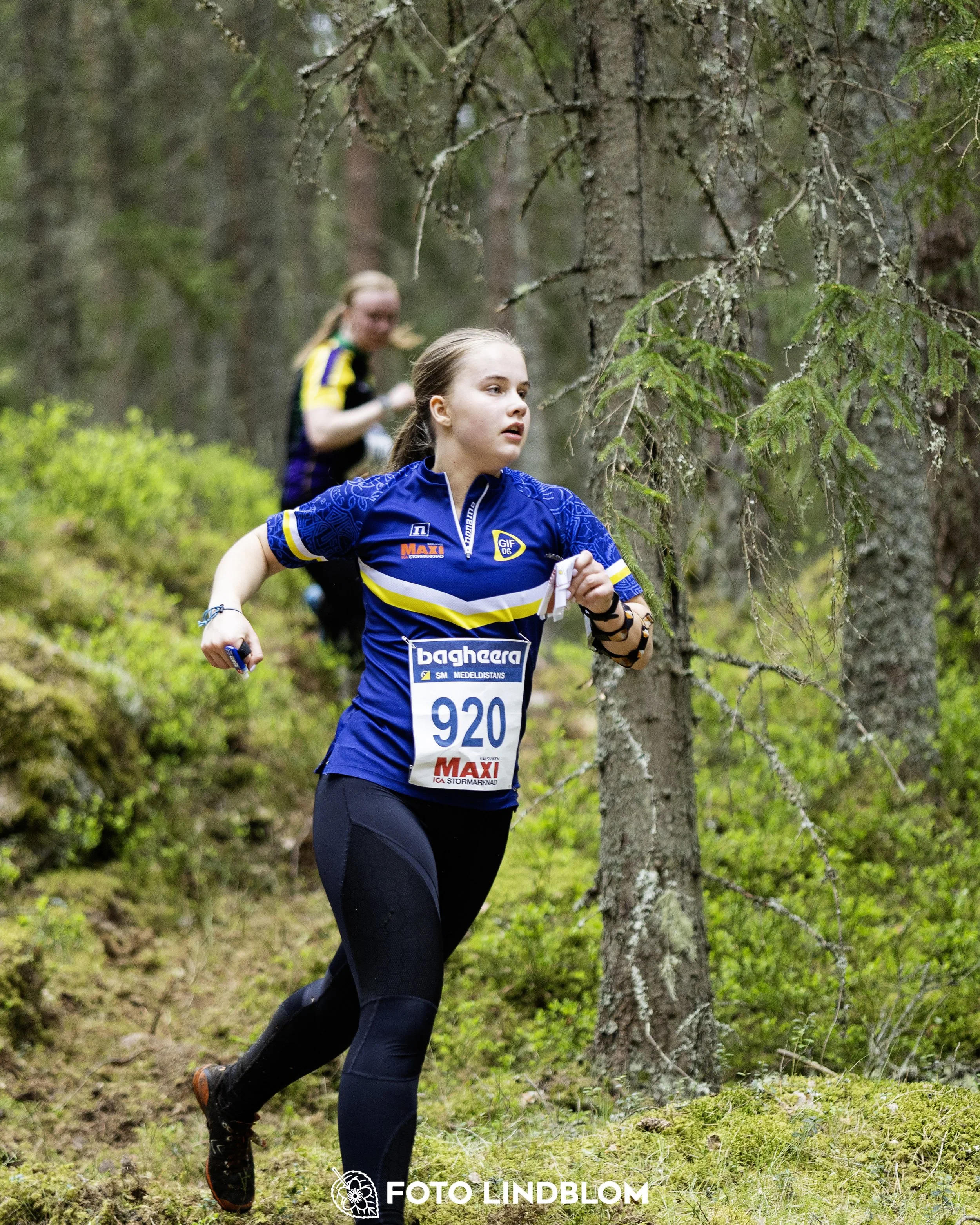 A picture from the Swedish national championship in middle distance orienteering and Swedish league race