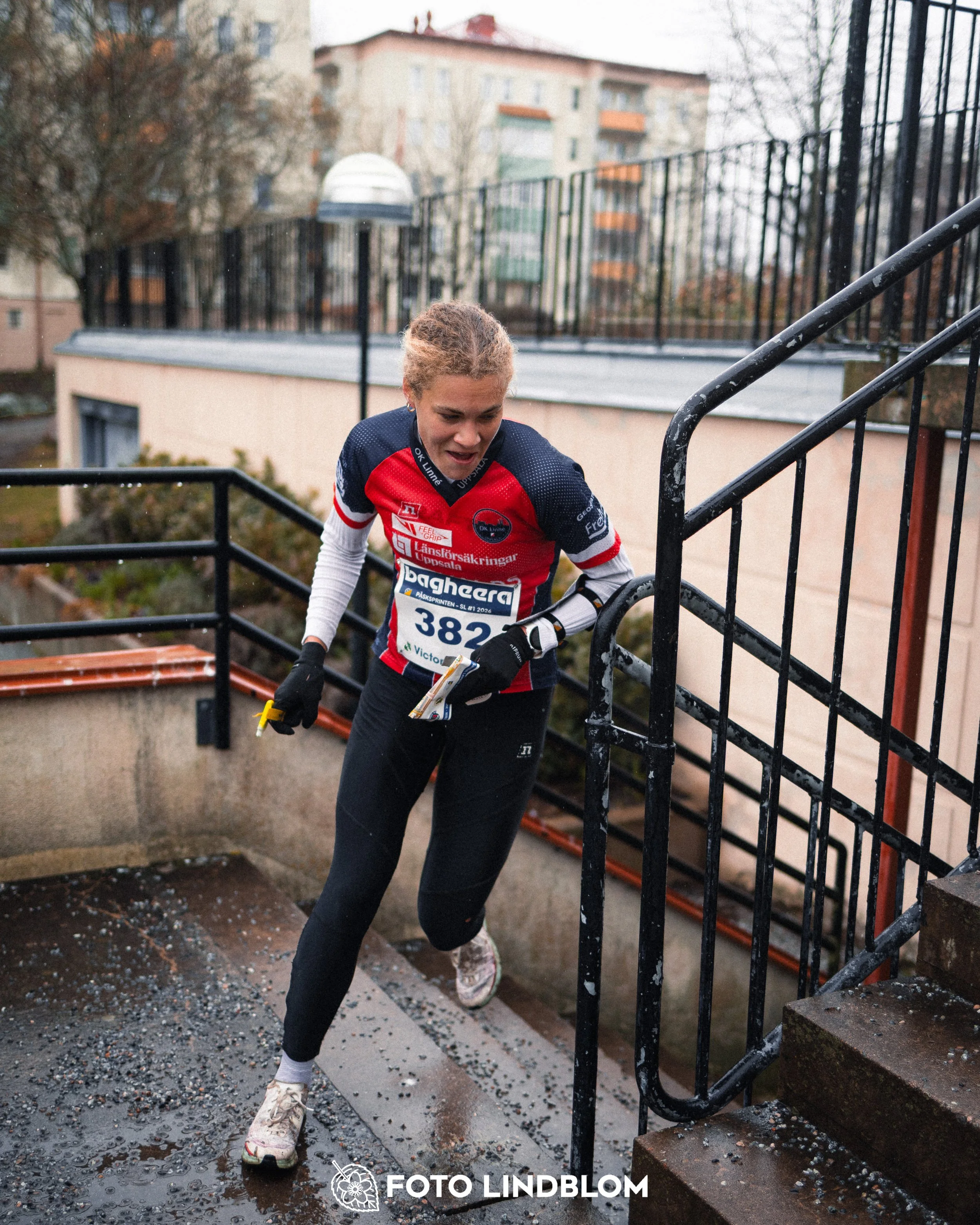 A photo from a spring orienteering competition in Stockholm during the Swedish League 2026 season, captured by Foto Lindblom.