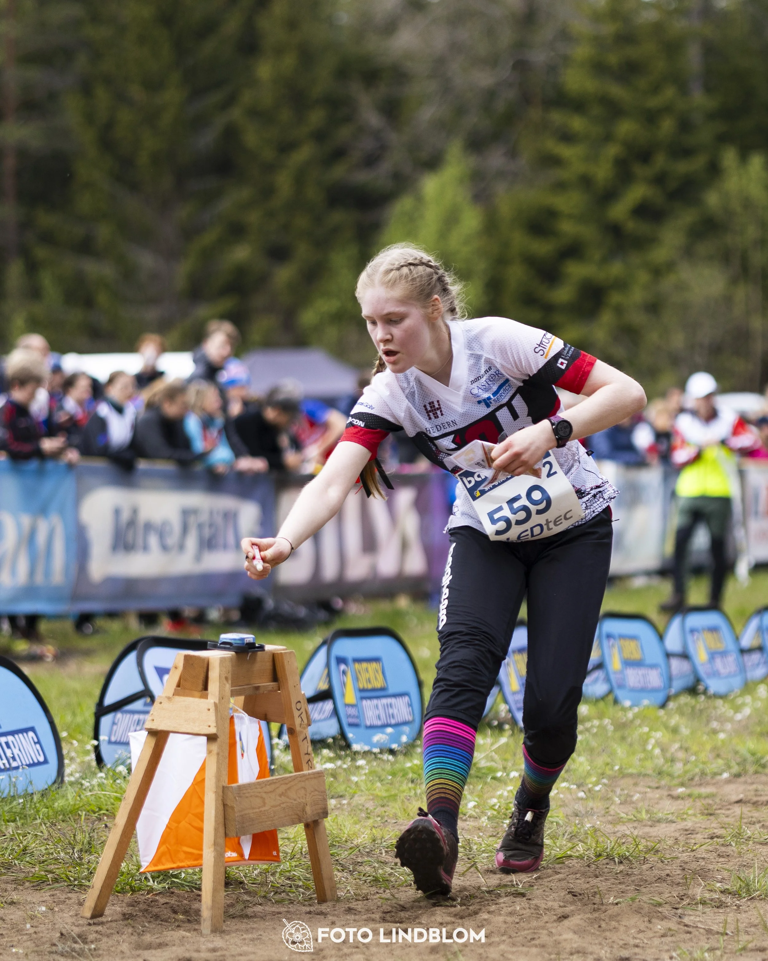 A picture from the Swedish national championship in relay orienteering