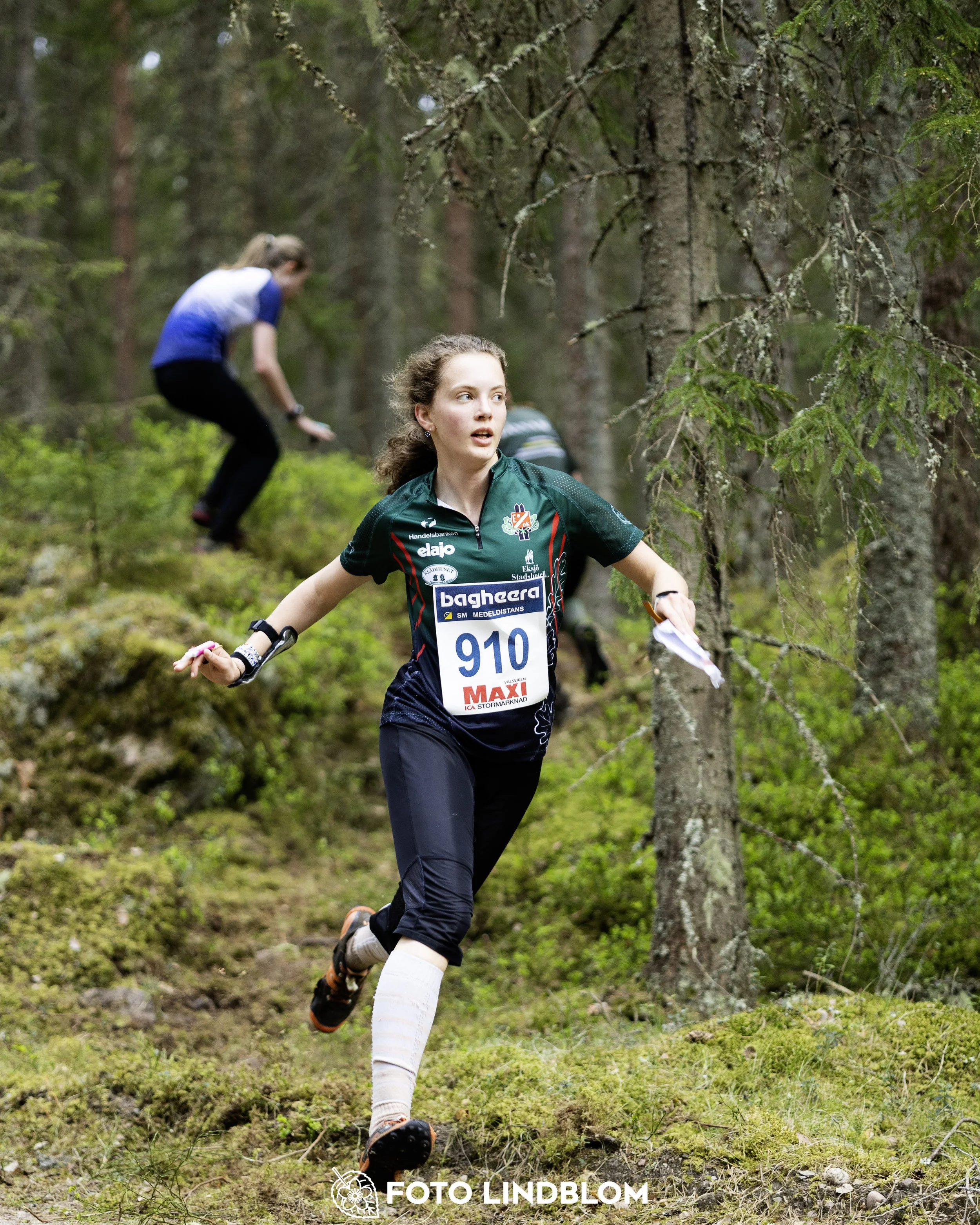 A picture from the Swedish national championship in middle distance orienteering and Swedish league race