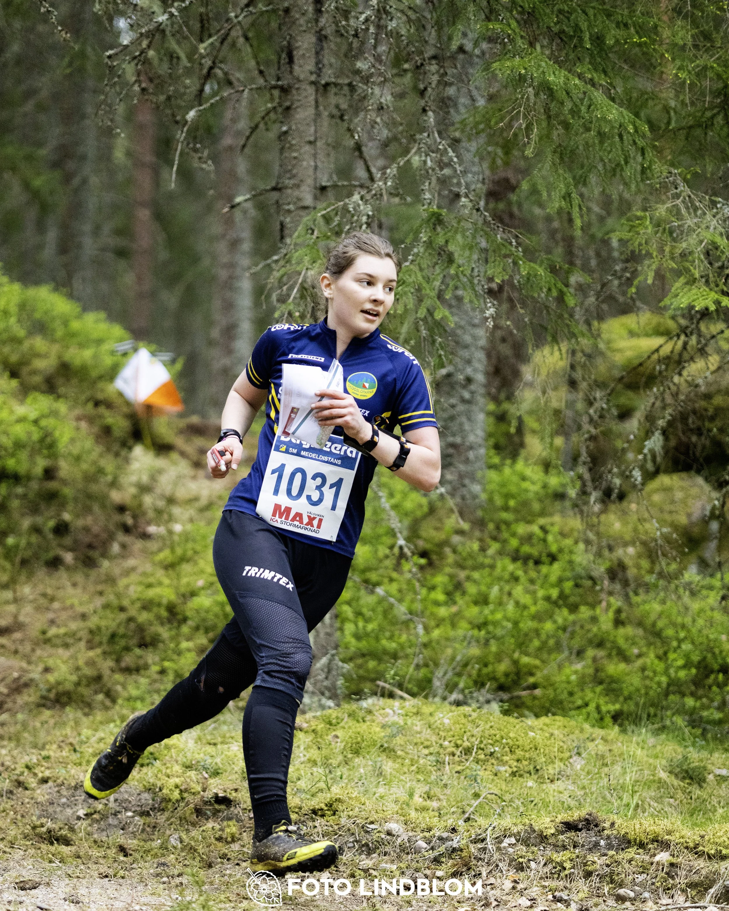A picture from the Swedish national championship in middle distance orienteering and Swedish league race