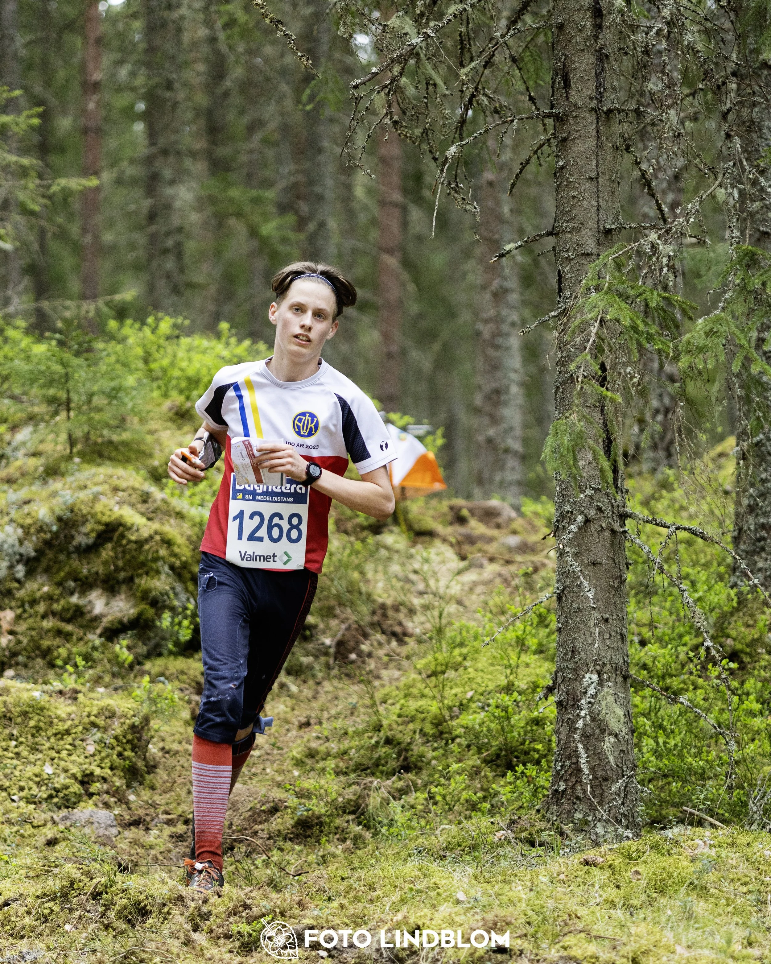 A picture from the Swedish national championship in middle distance orienteering and Swedish league race