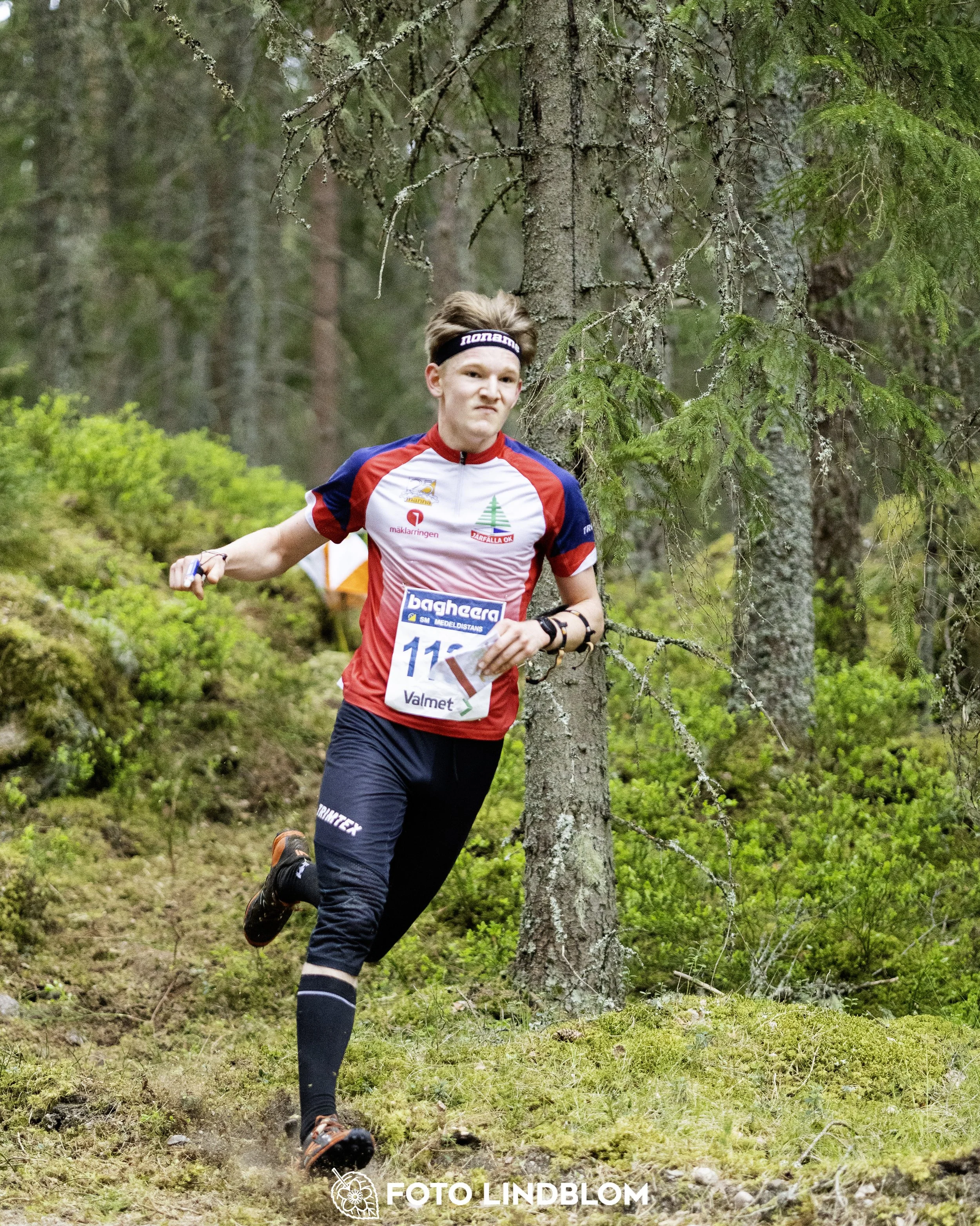 A picture from the Swedish national championship in middle distance orienteering and Swedish league race