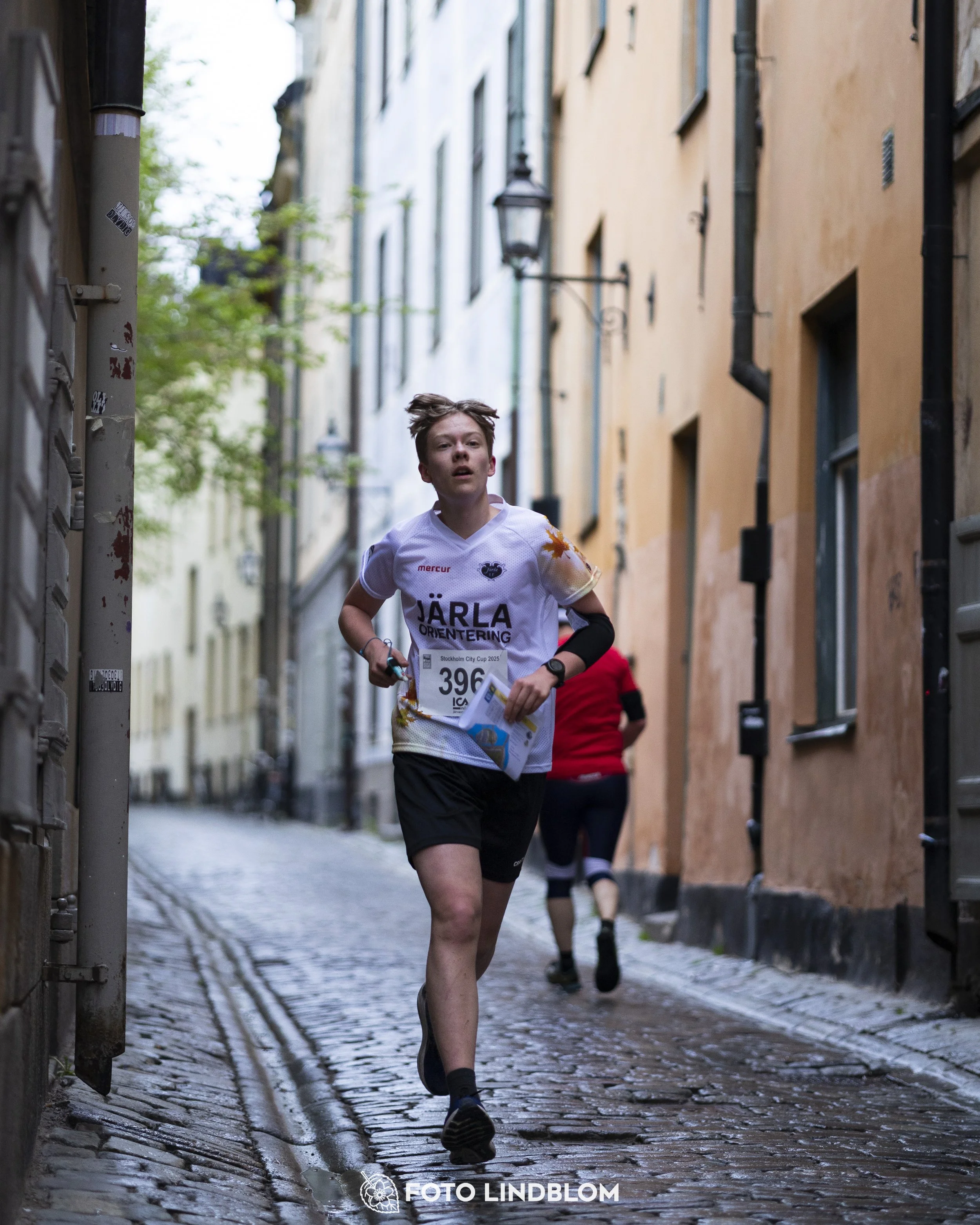 A picture from the first stage of the Stockholm City Cup sprint orienteering competition in "gamla stan" which is the old part of Stockholm