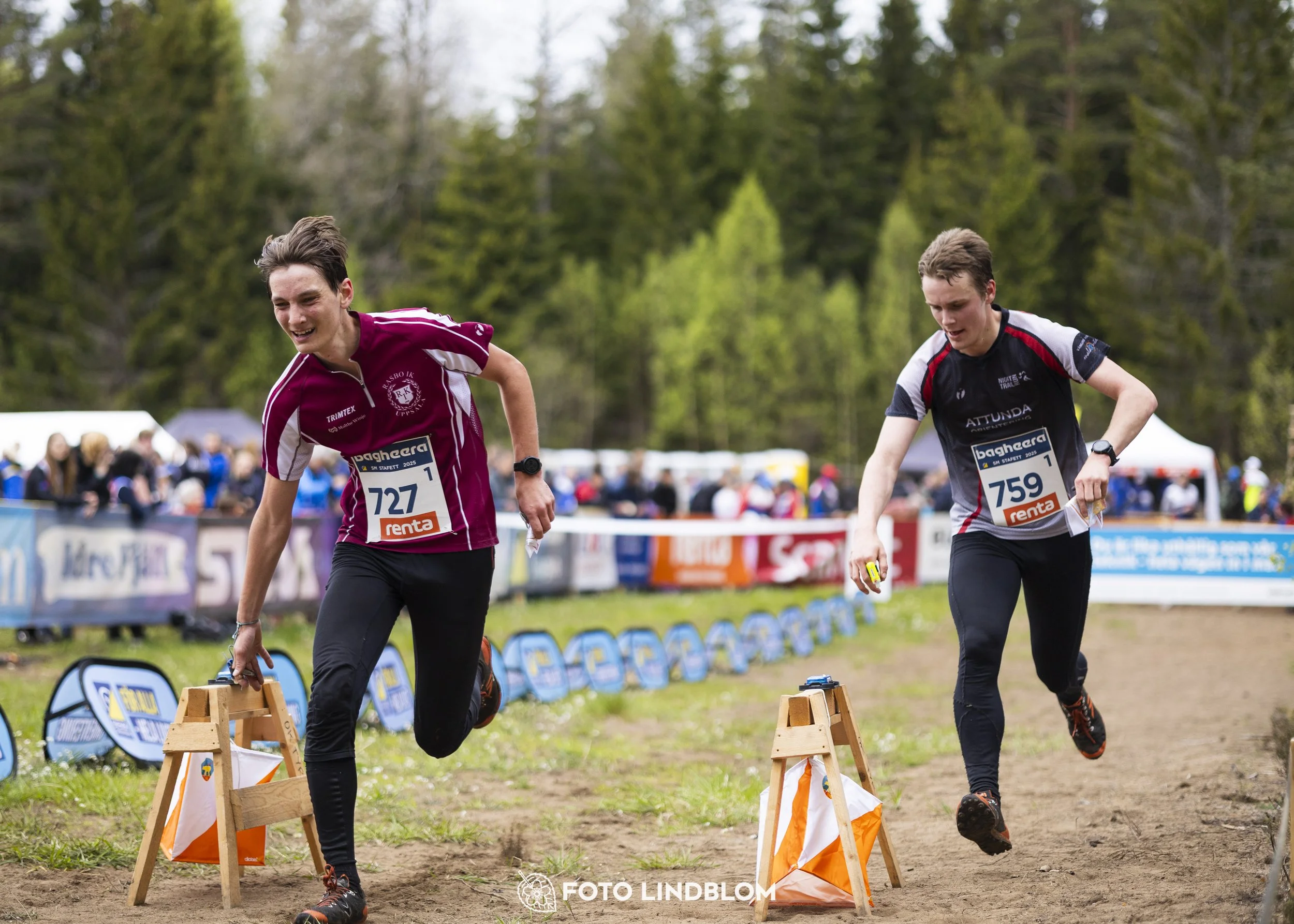 A picture from the Swedish national championship in relay orienteering