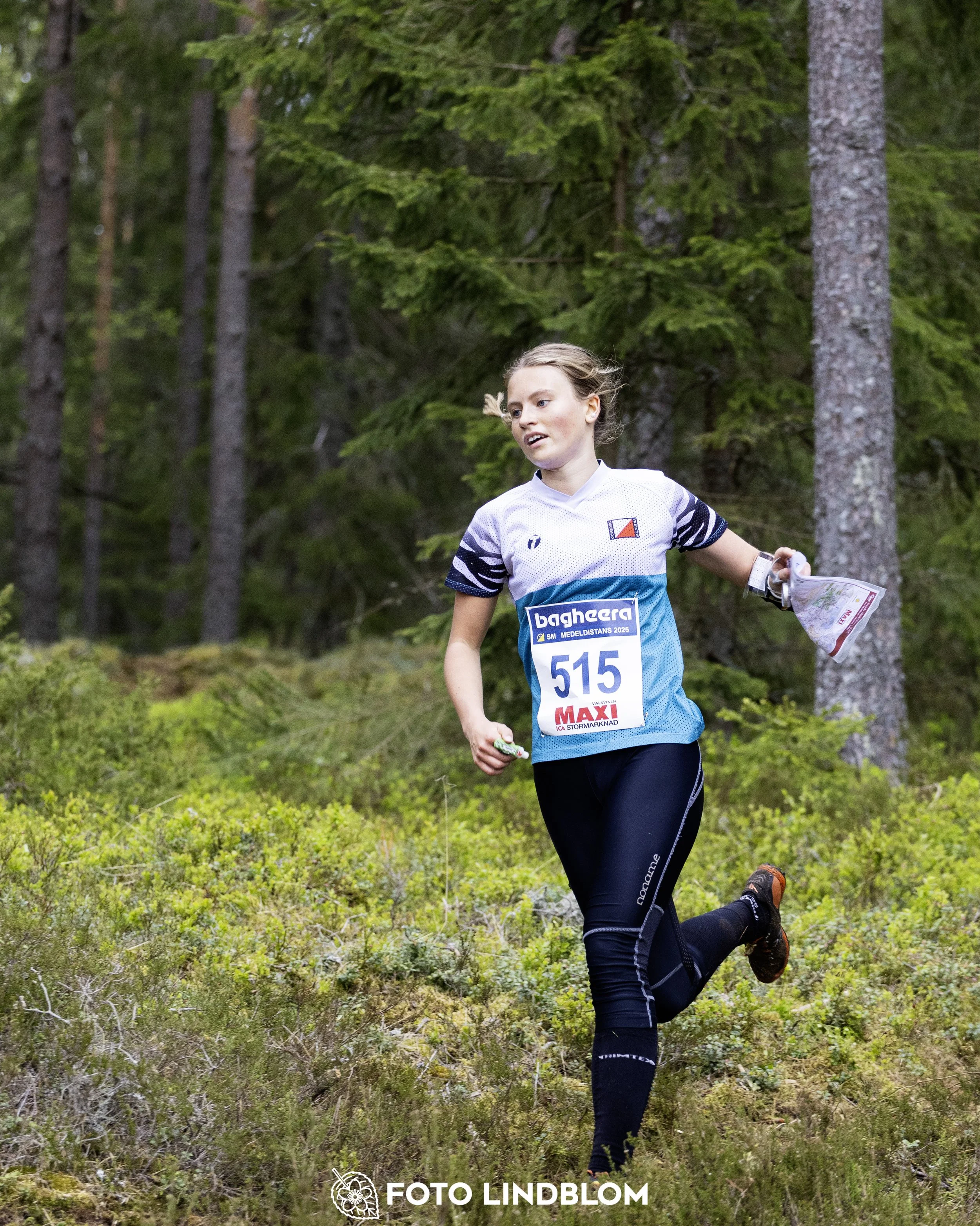 A picture from the Swedish national championship in middle distance orienteering and Swedish league race
