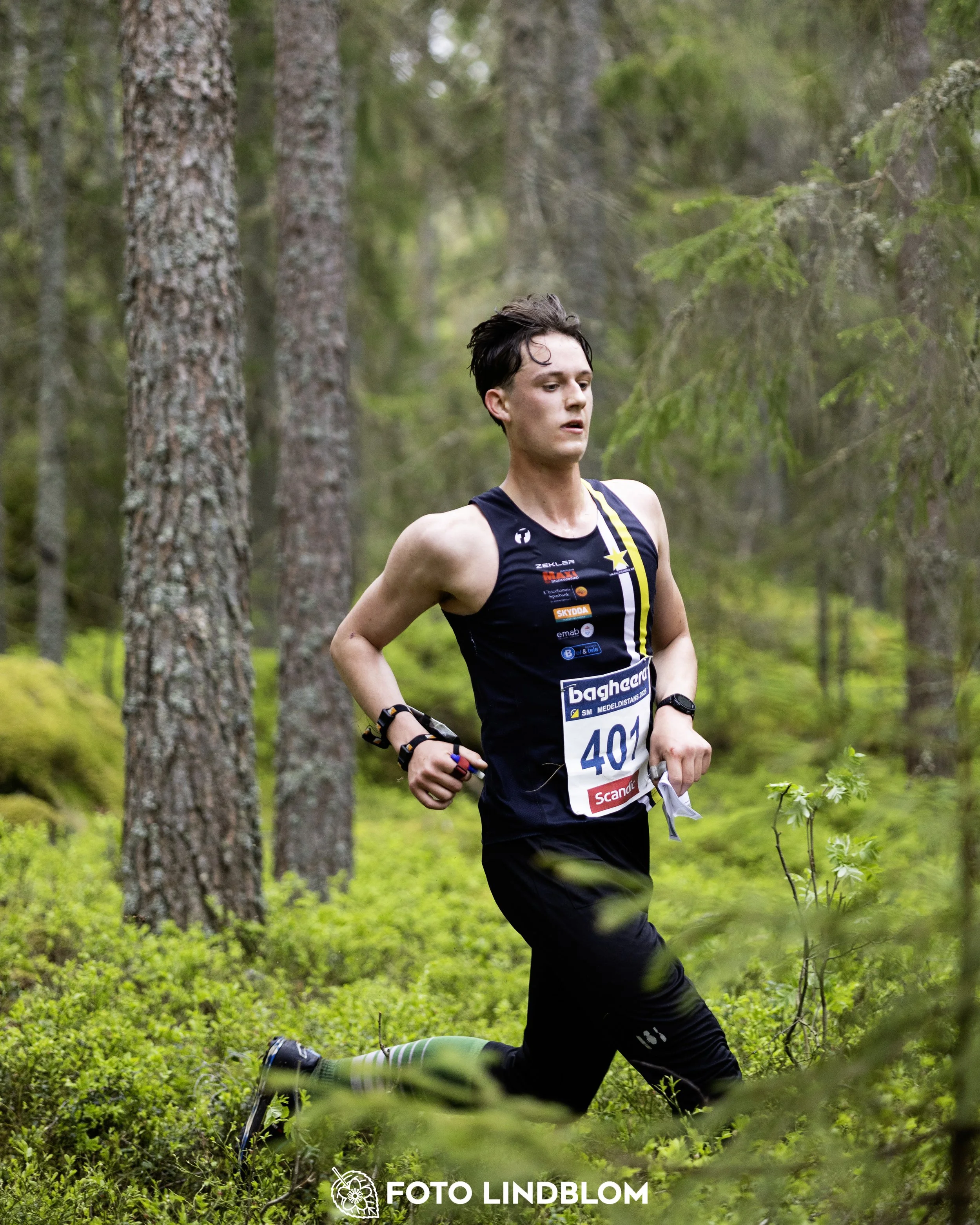 A picture from the Swedish national championship in middle distance orienteering and Swedish league race