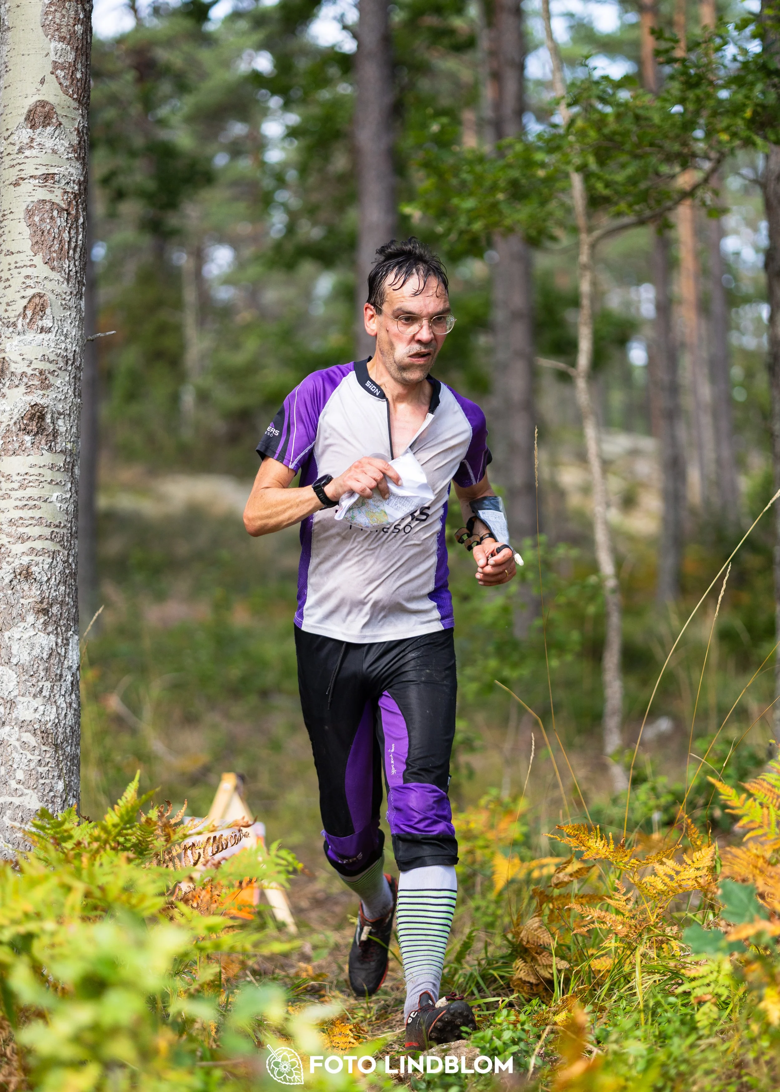 A picture from the Stockholm district championship in middle distance orienteering taken by Foto Lindblom