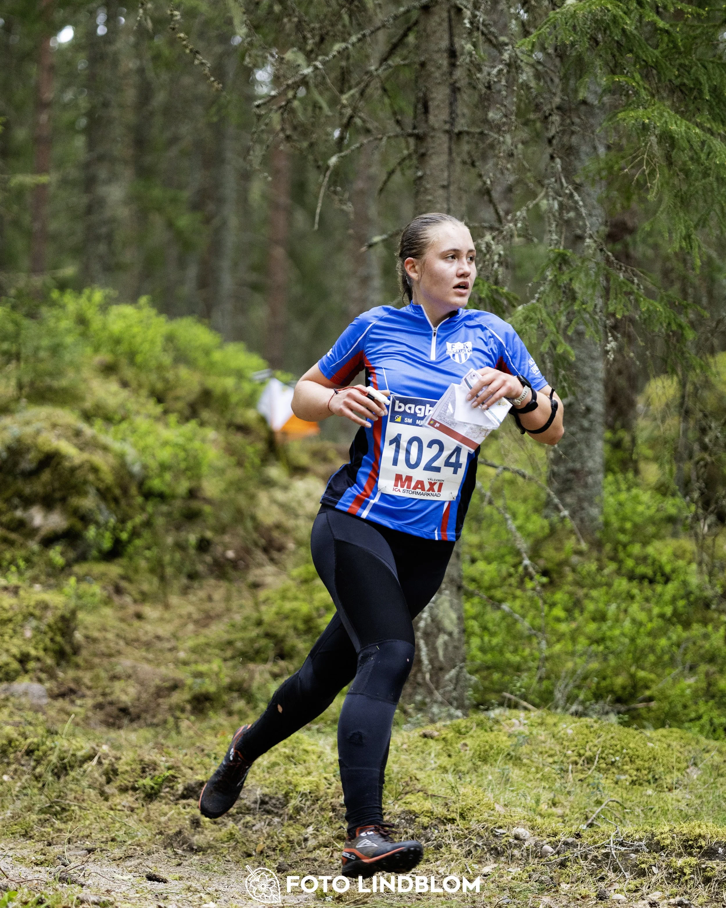 A picture from the Swedish national championship in middle distance orienteering and Swedish league race