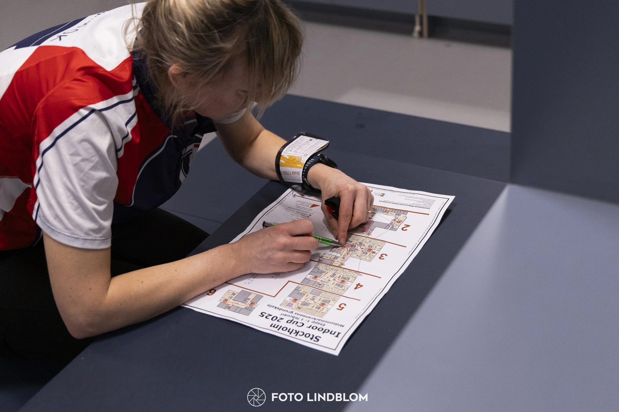A picture from the orienteering indoor competition "Stockholm Indoor Cup"