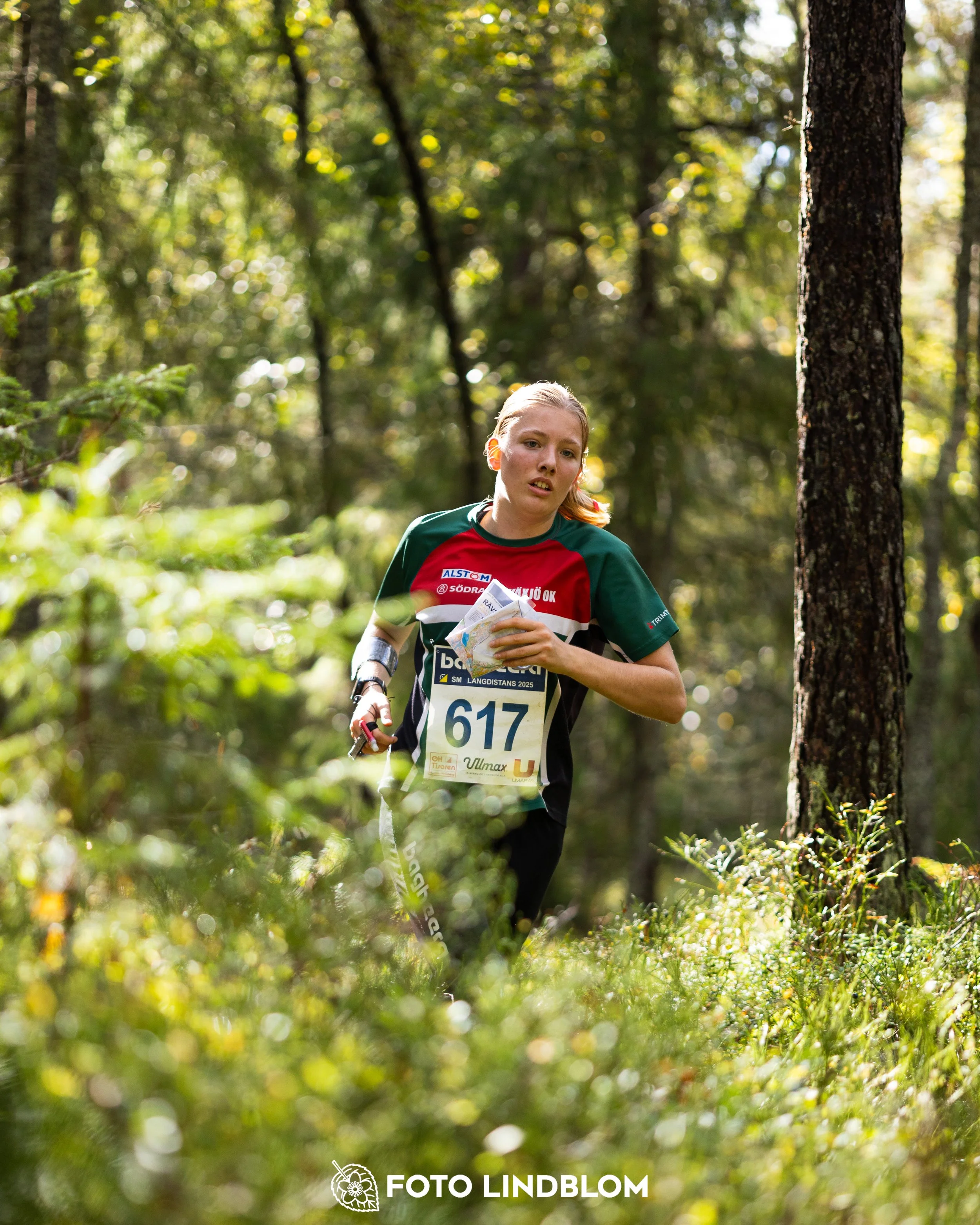 A picture from the Swedish national championship in long distance orienteering and Swedish league race taken by Foto Lindblom