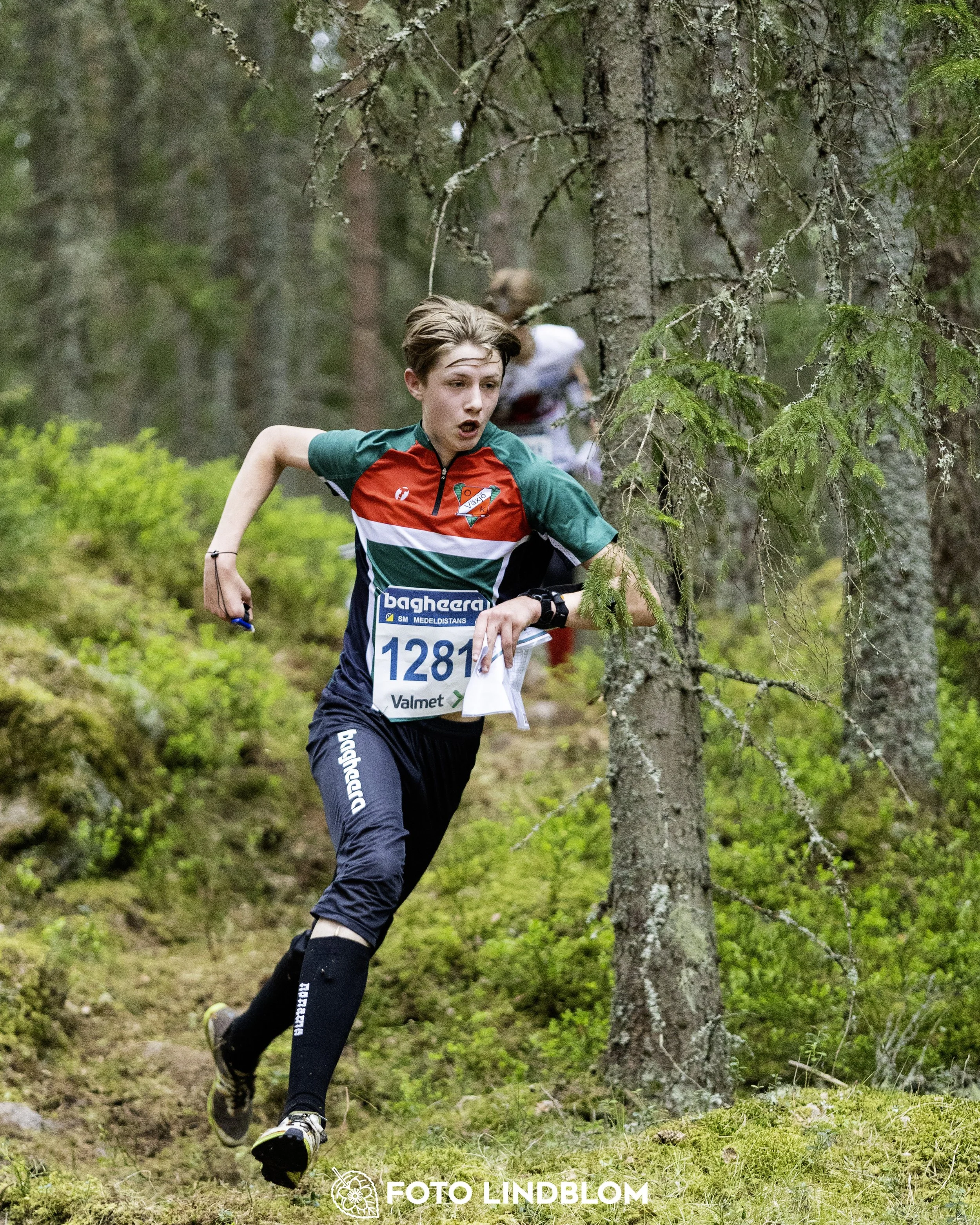 A picture from the Swedish national championship in middle distance orienteering and Swedish league race