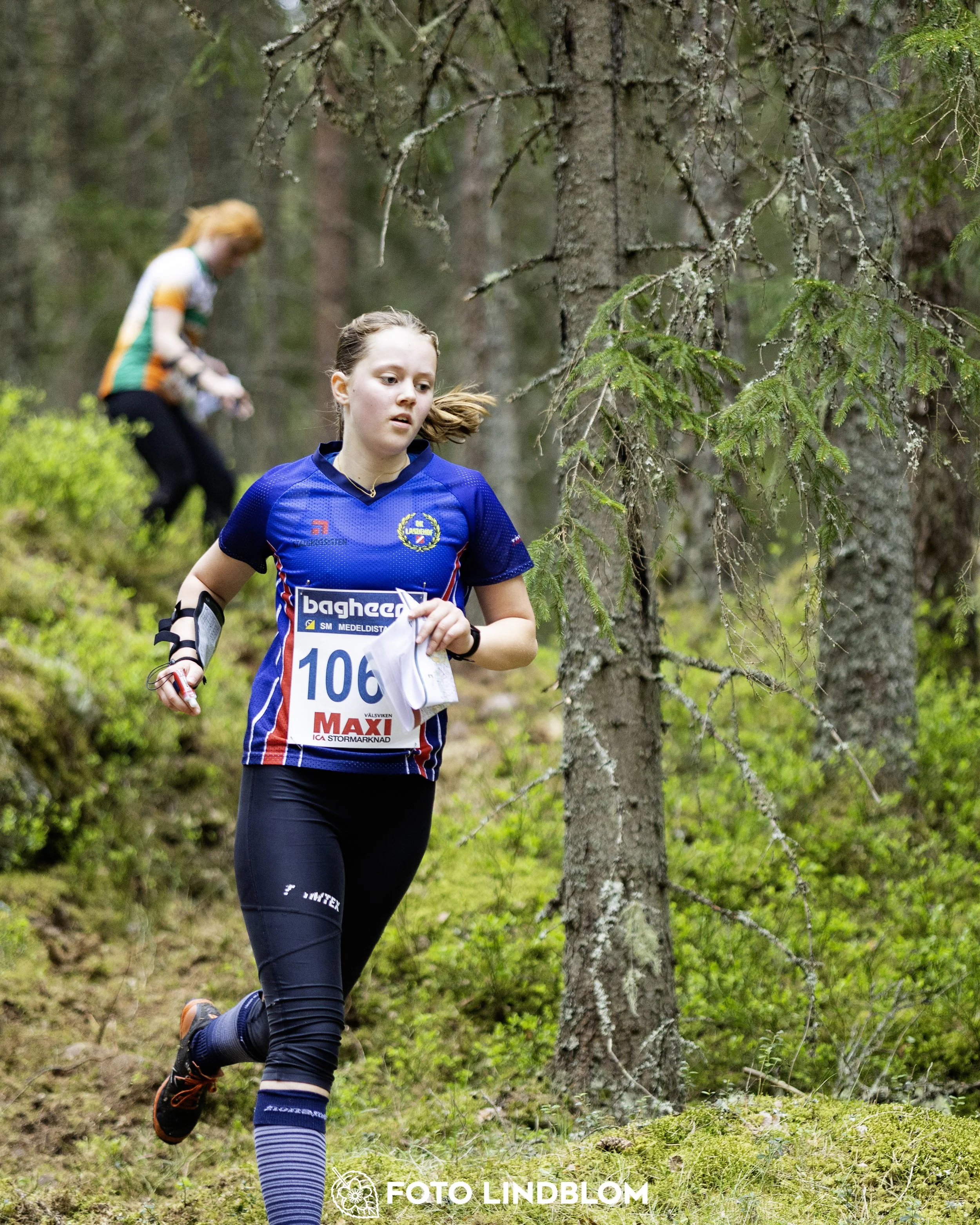 A picture from the Swedish national championship in middle distance orienteering and Swedish league race