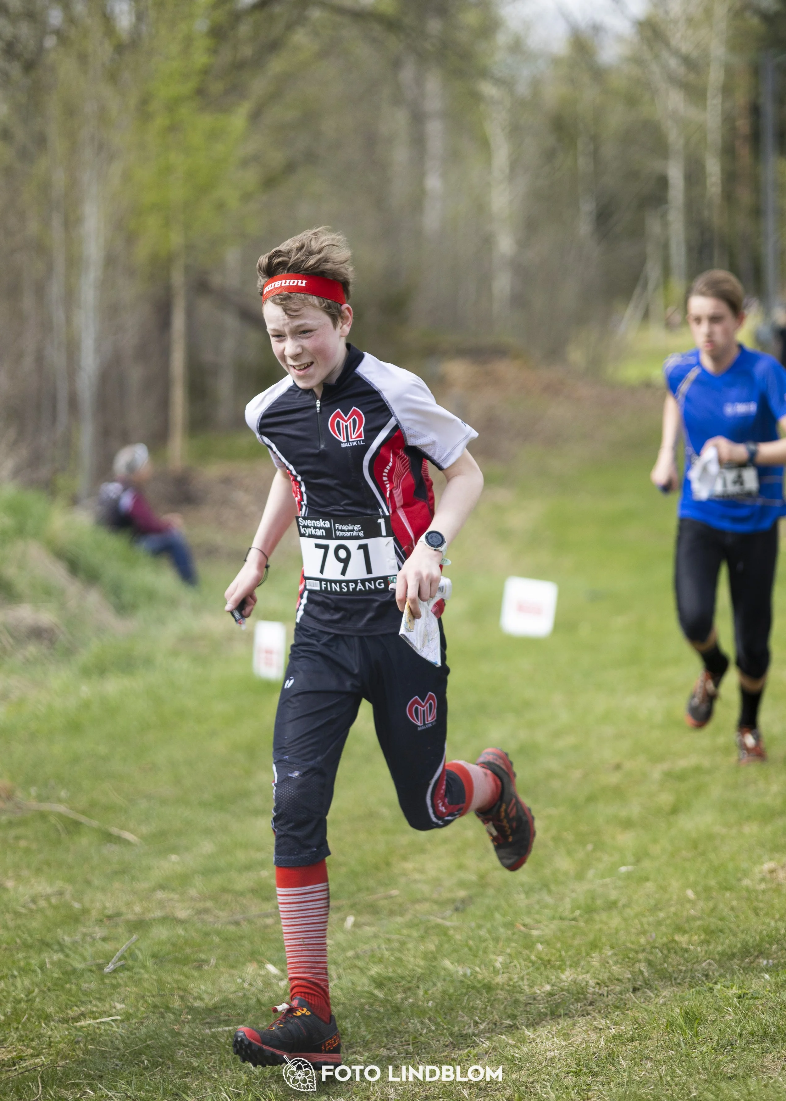 A picture from the youth relay at 10-Mila orienteering competition