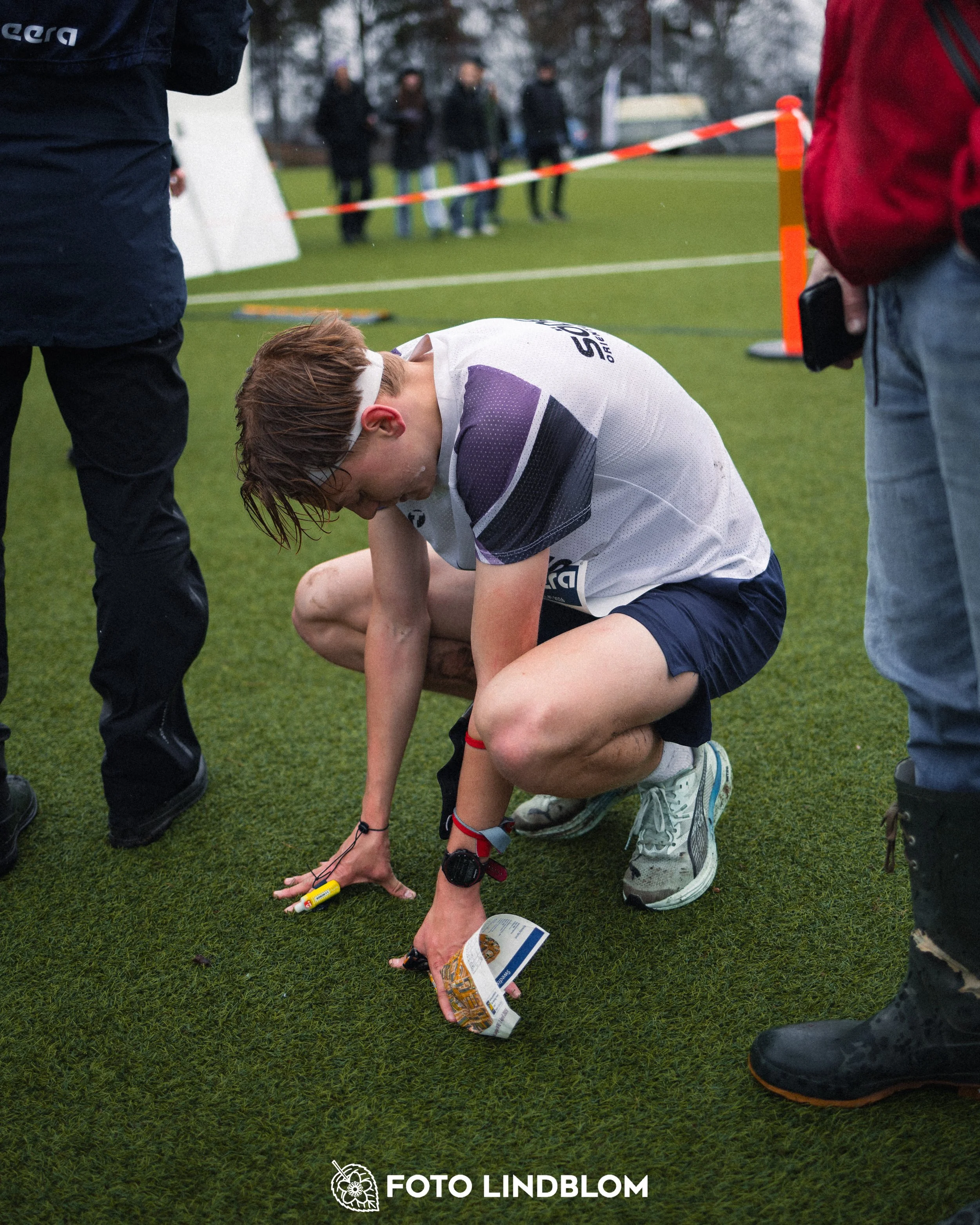A photo from the Swedish League orienteering competition in spring 2026 in Stockholm, captured by Foto Lindblom.