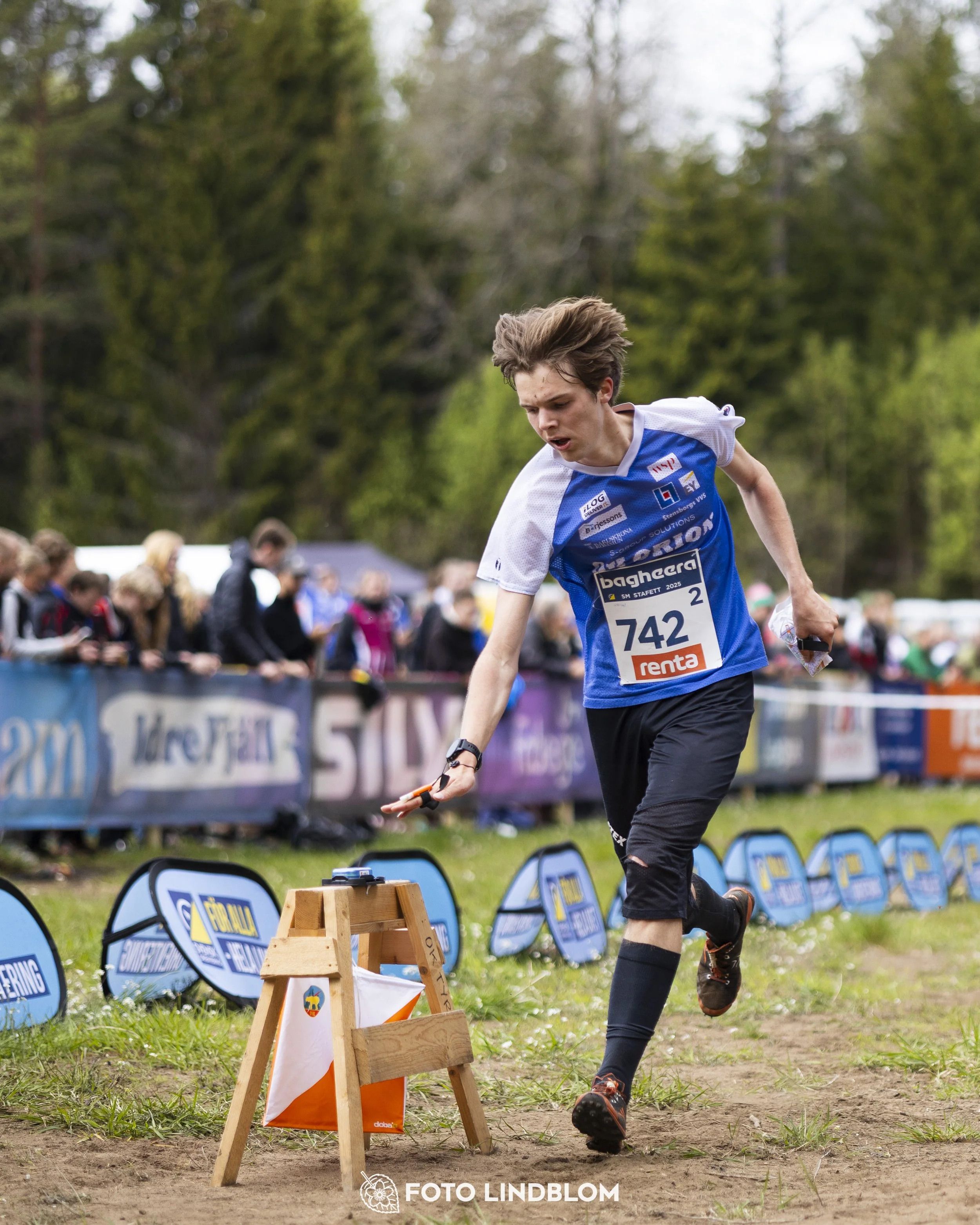 A picture from the Swedish national championship in relay orienteering