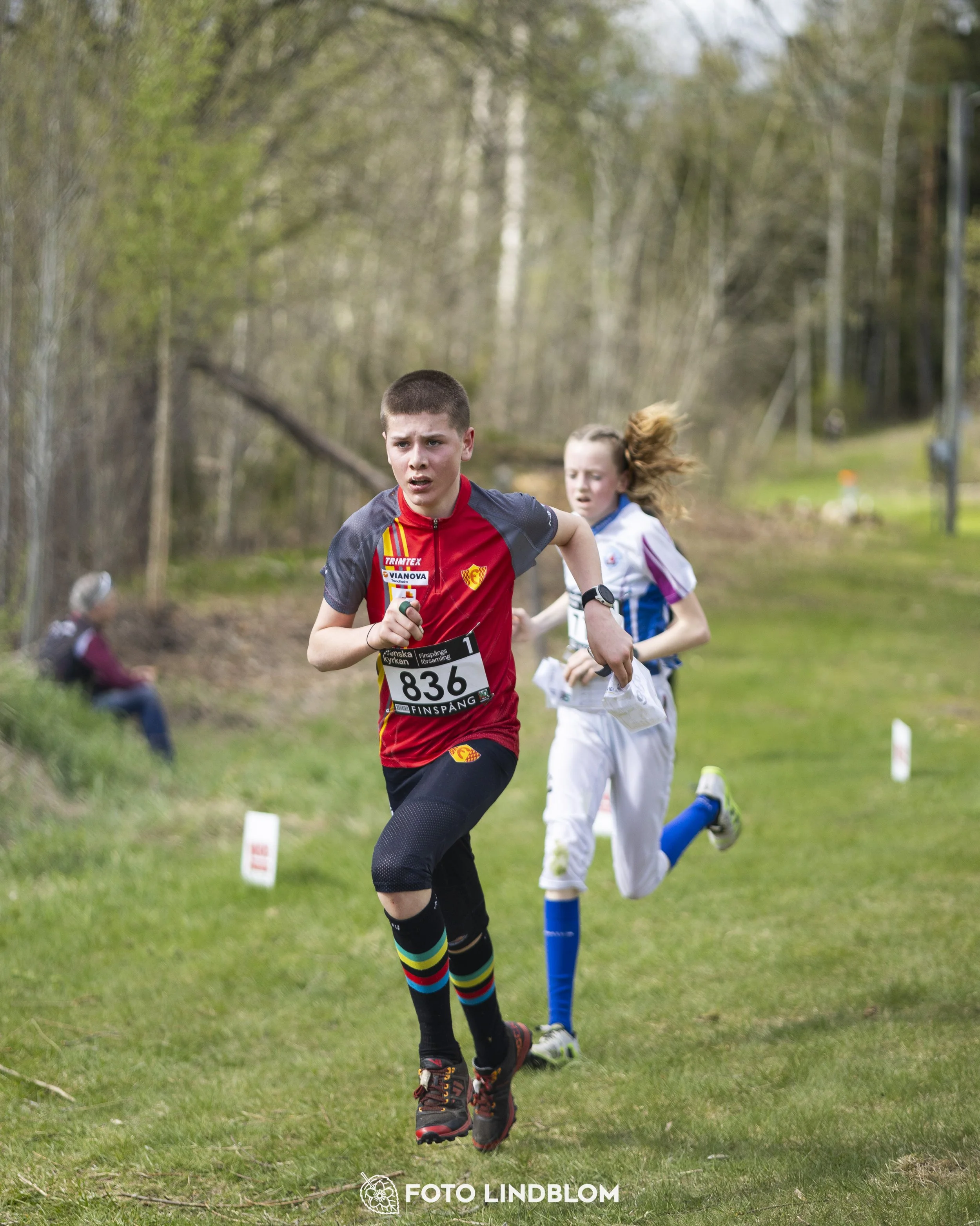 A picture from the youth relay at 10-Mila orienteering competition