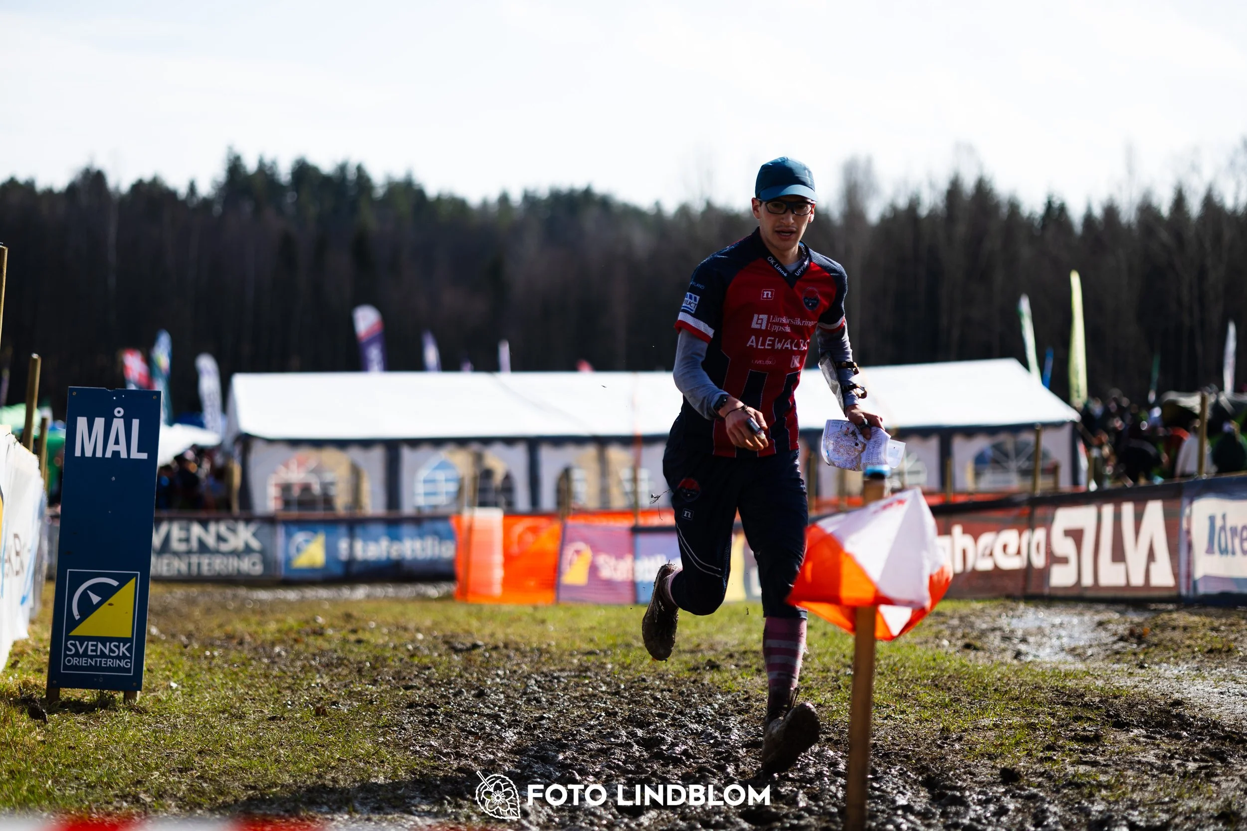 A moment from a middle distance orienteering race in Kolmården during the Swedish League 2026, captured by Foto Lindblom.