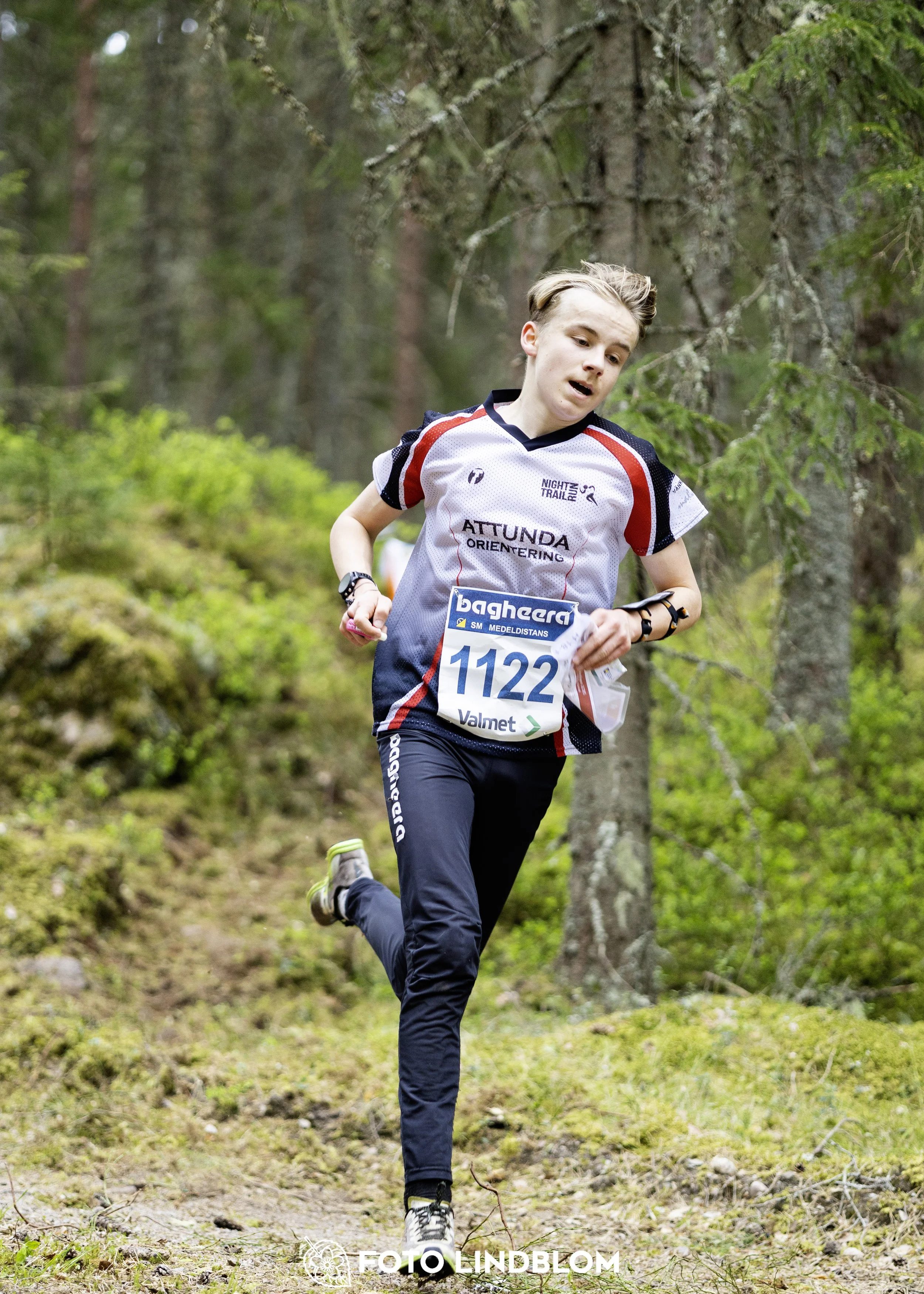 A picture from the Swedish national championship in middle distance orienteering and Swedish league race