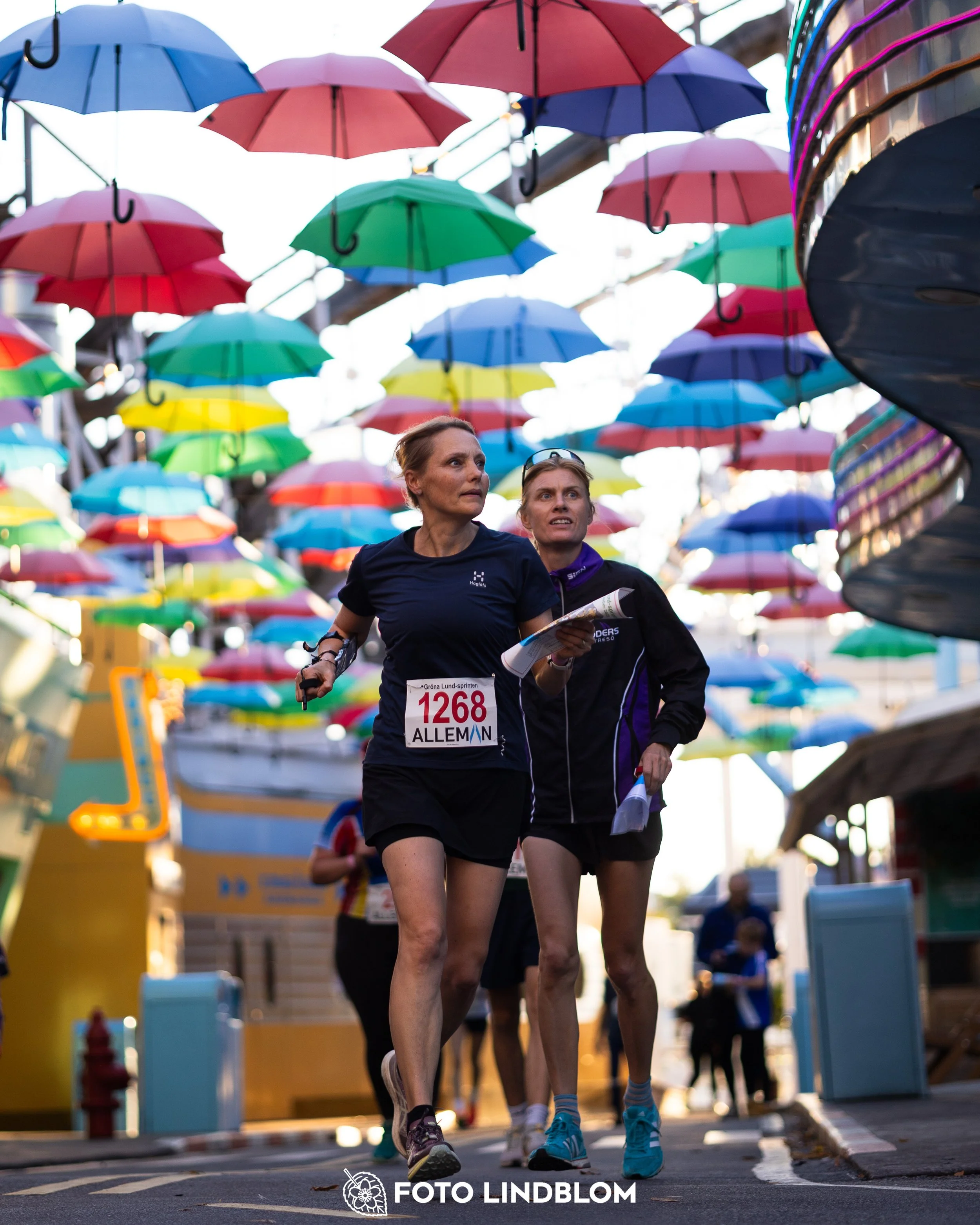 A picture from the orienteering event called Gröna Lund Sprinten taken by Foto Lindblom