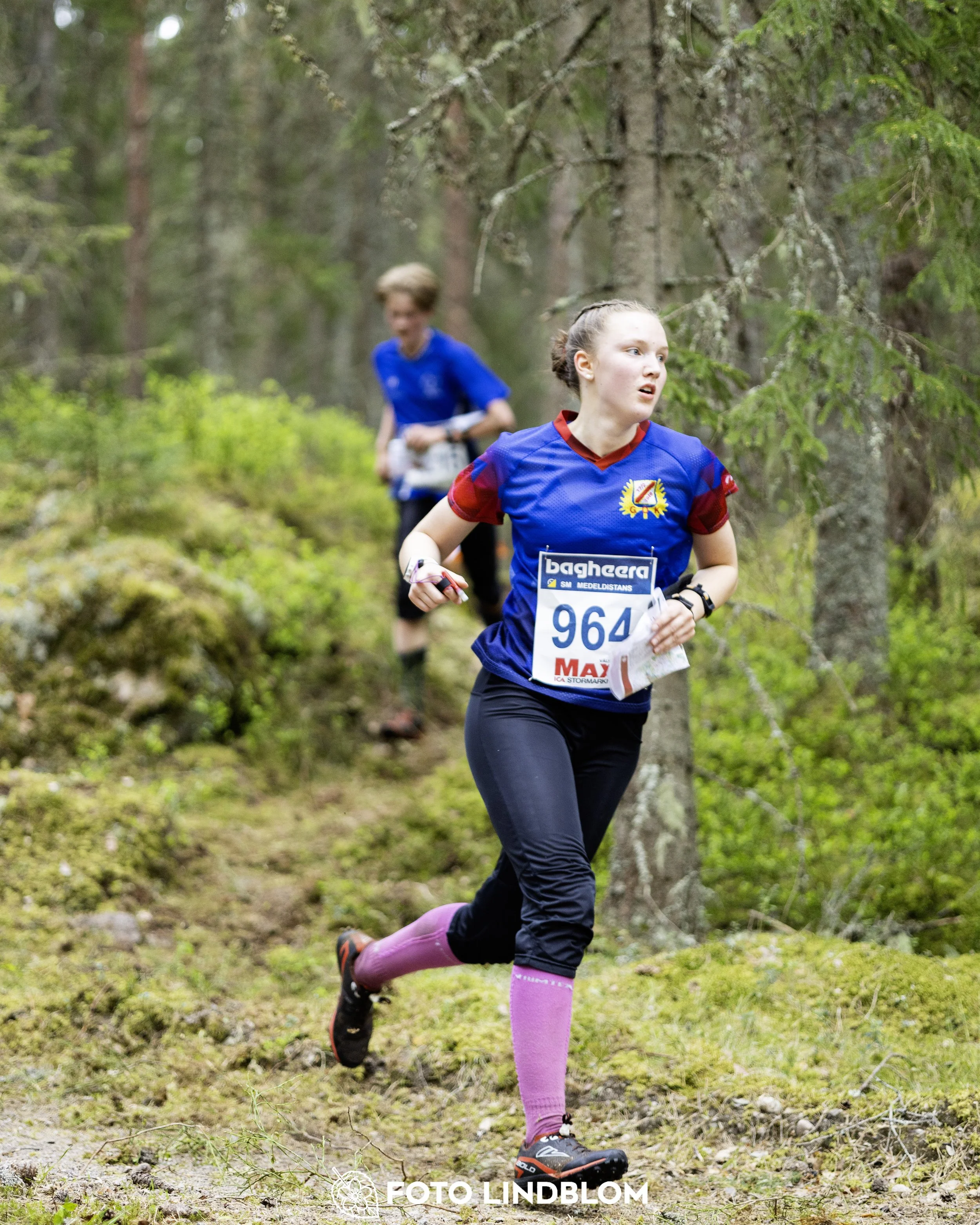 A picture from the Swedish national championship in middle distance orienteering and Swedish league race