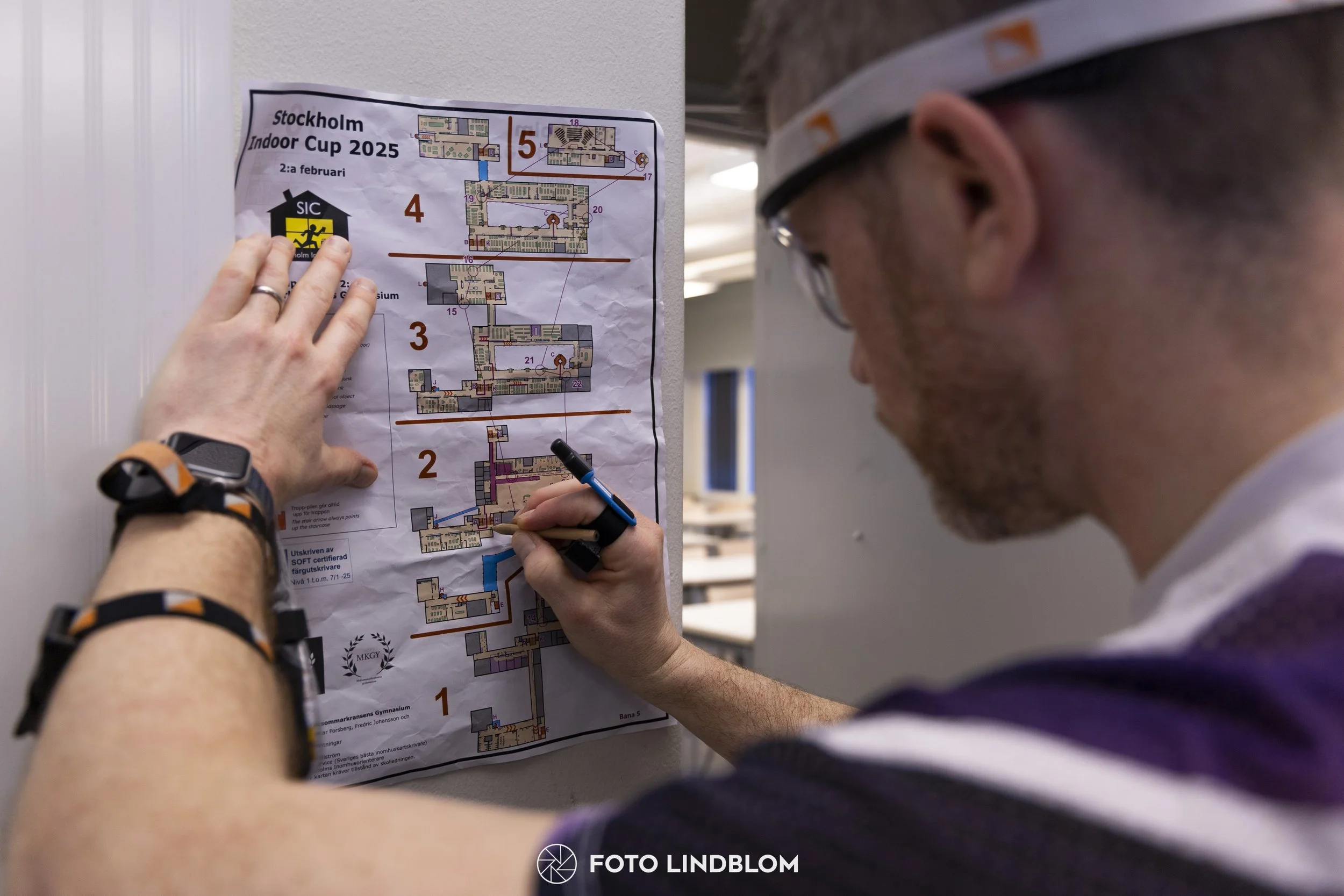 A picture from the orienteering indoor competition "Stockholm Indoor Cup"