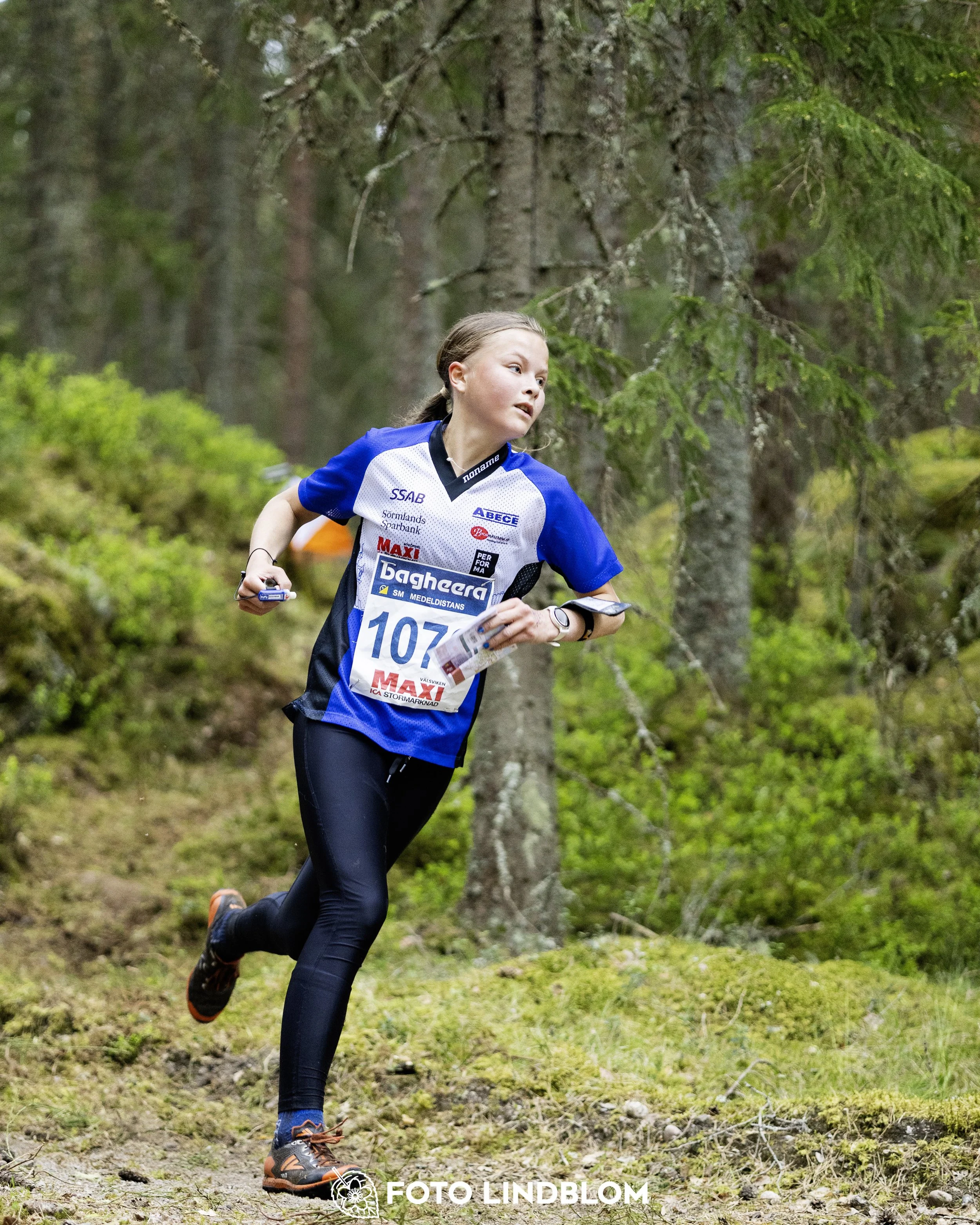 A picture from the Swedish national championship in middle distance orienteering and Swedish league race