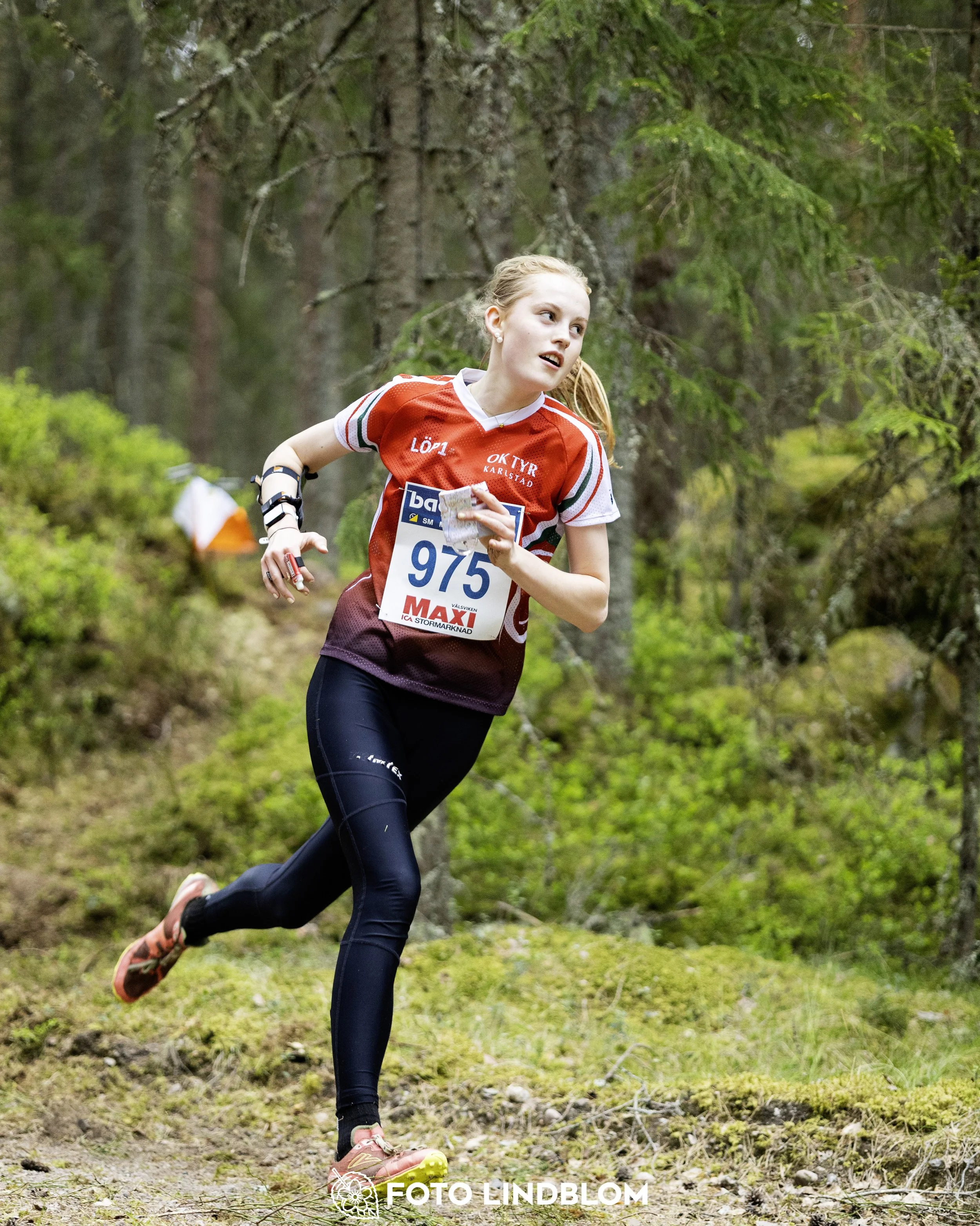 A picture from the Swedish national championship in middle distance orienteering and Swedish league race