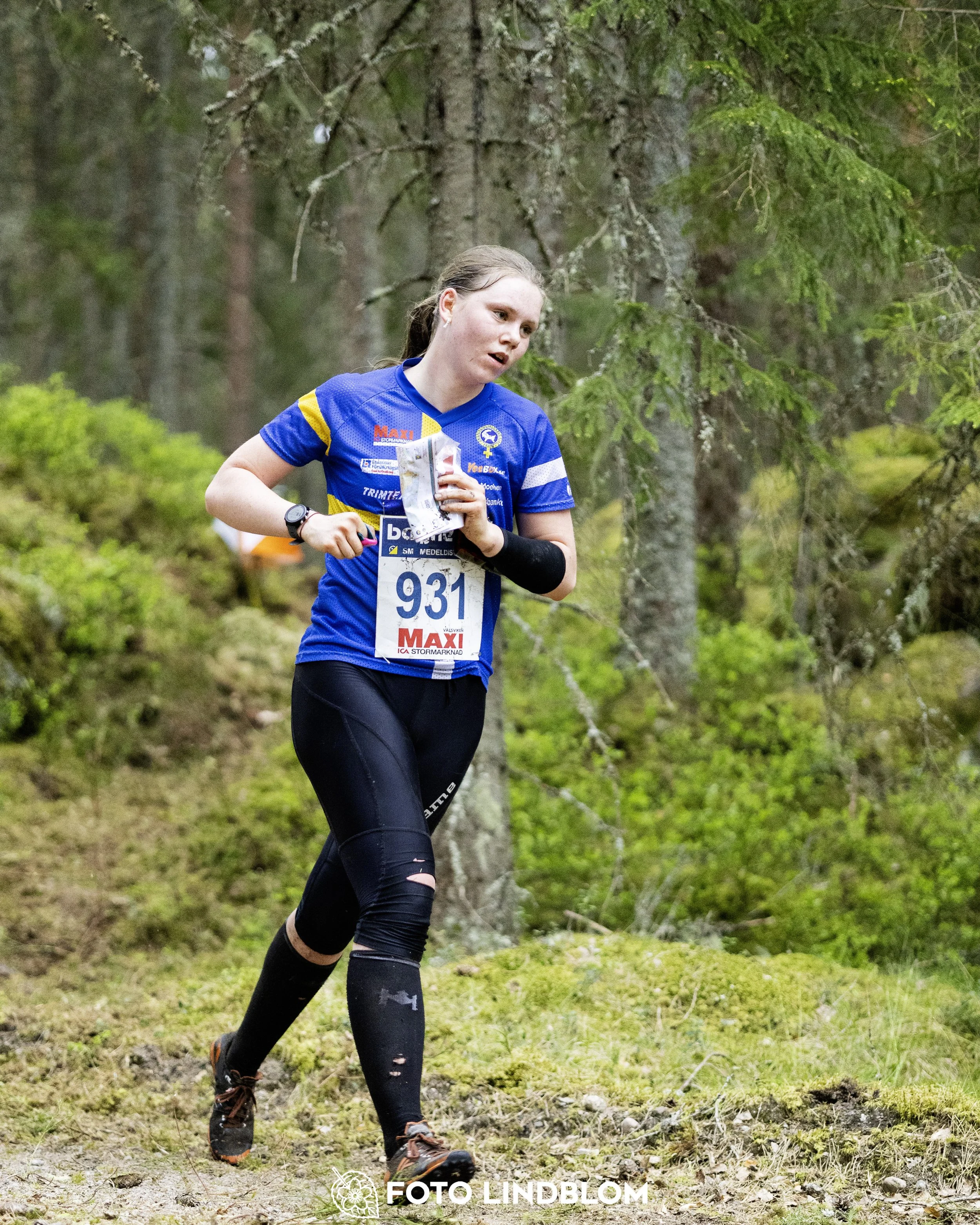 A picture from the Swedish national championship in middle distance orienteering and Swedish league race