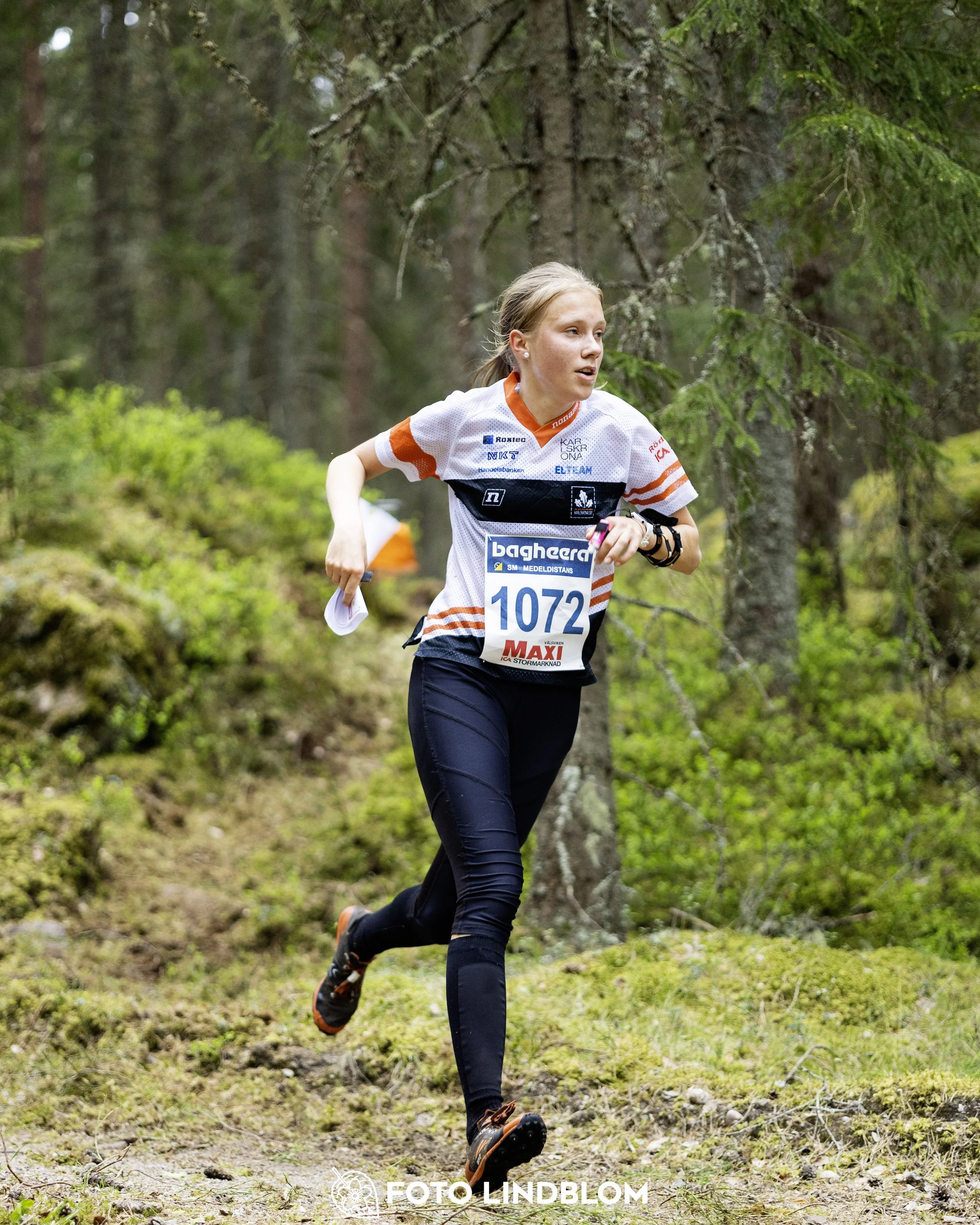 A picture from the Swedish national championship in middle distance orienteering and Swedish league race